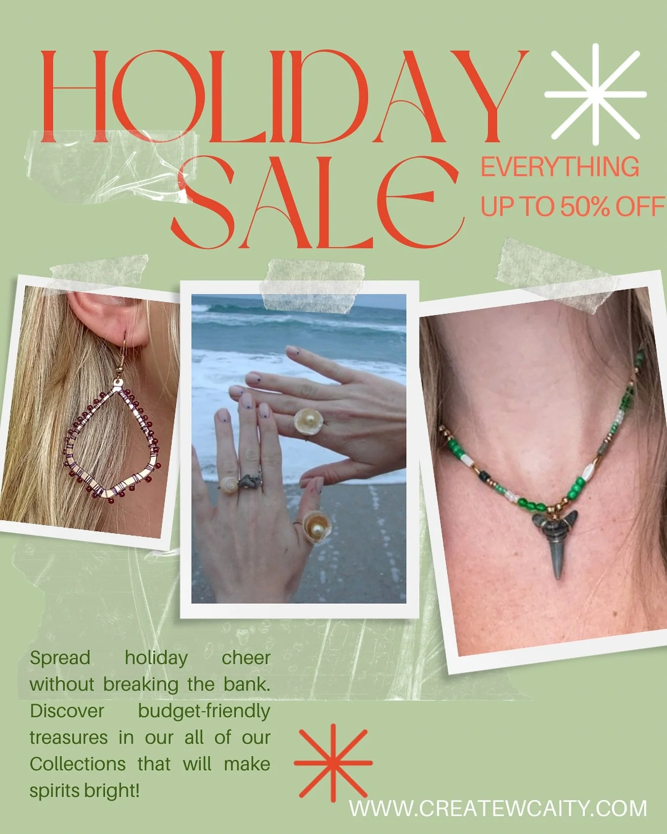 Come shop our online store for your last minute holiday shopping! 🛍️ ✨
For the first time, everything is on sale! Sale ends New Year&rsquo;s Day! Up to 50% off any of our one of a kind pieces! 🎁🎊
Perfect gift to add under your tree 🎄