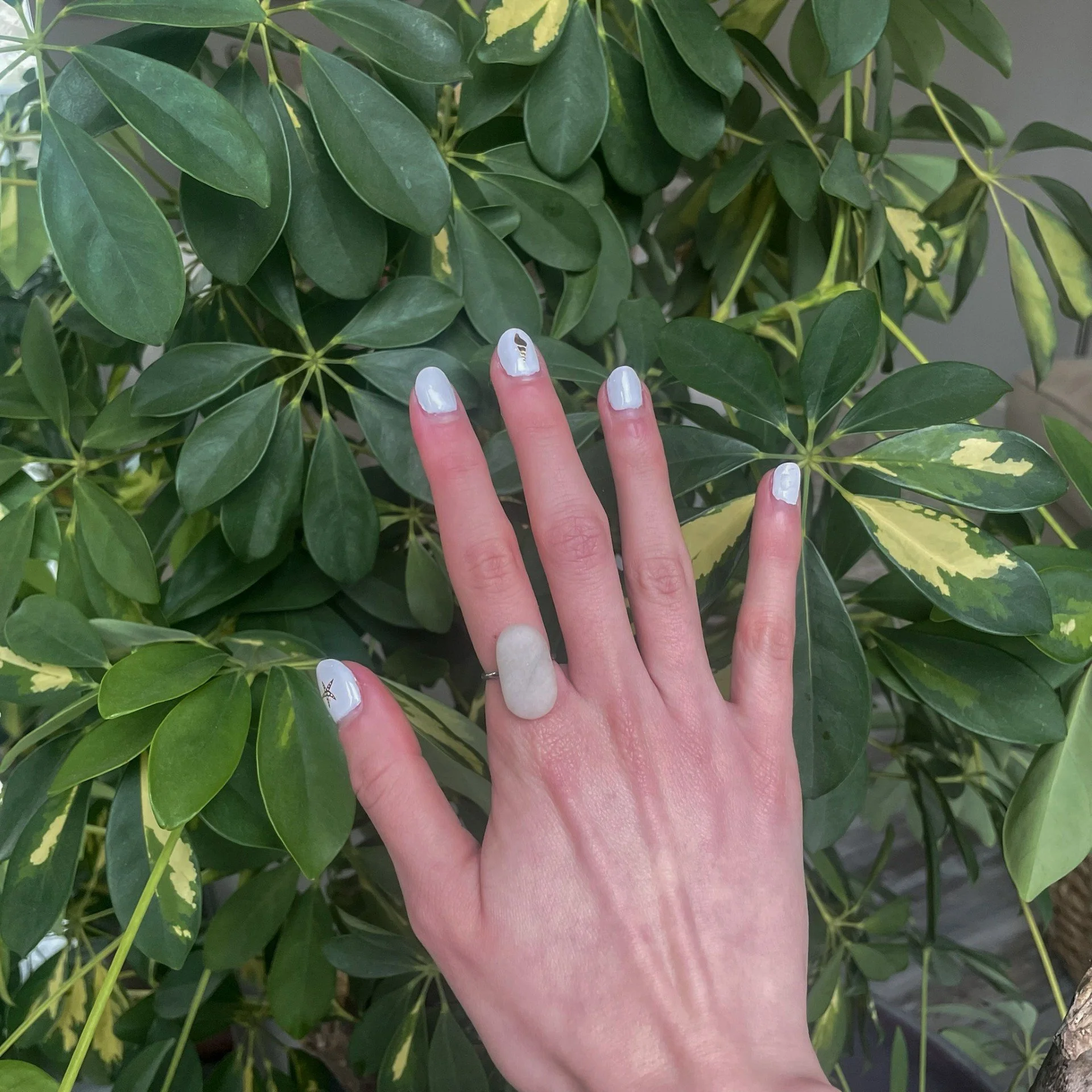 Worry Stone Silver Ring