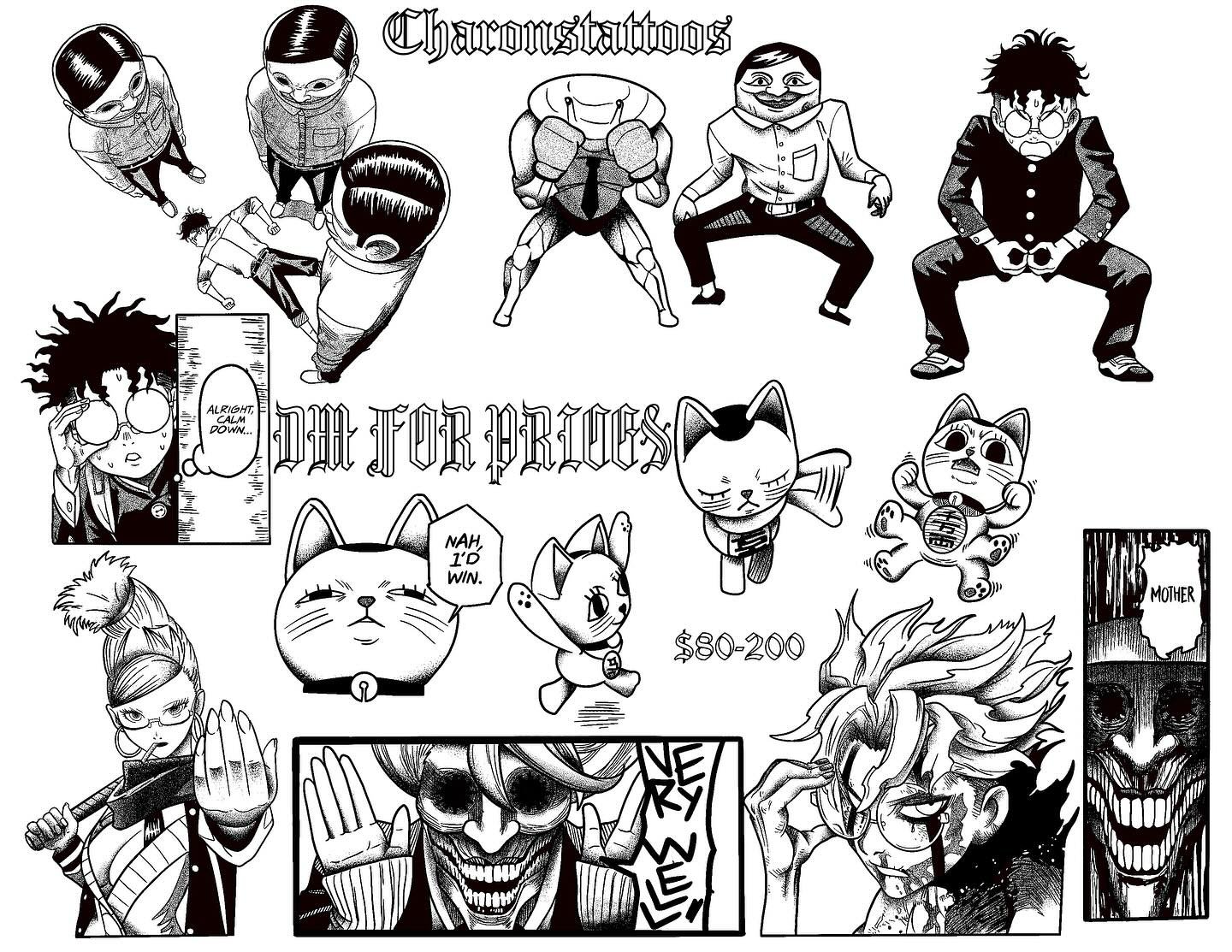 NEW FLASH DROP!! 
 Dm for prices come getcha Xmas present 🫶🏾🤘🏾
&bull;
&bull;
&bull;
&bull;
&bull;
&bull;
&bull;
&bull; 
#tattoos #animetattoo #animetattoos #nashville #dandadantattoos #dandadan #kentakakura #momoayase #silkyacrobatic #turbogranny