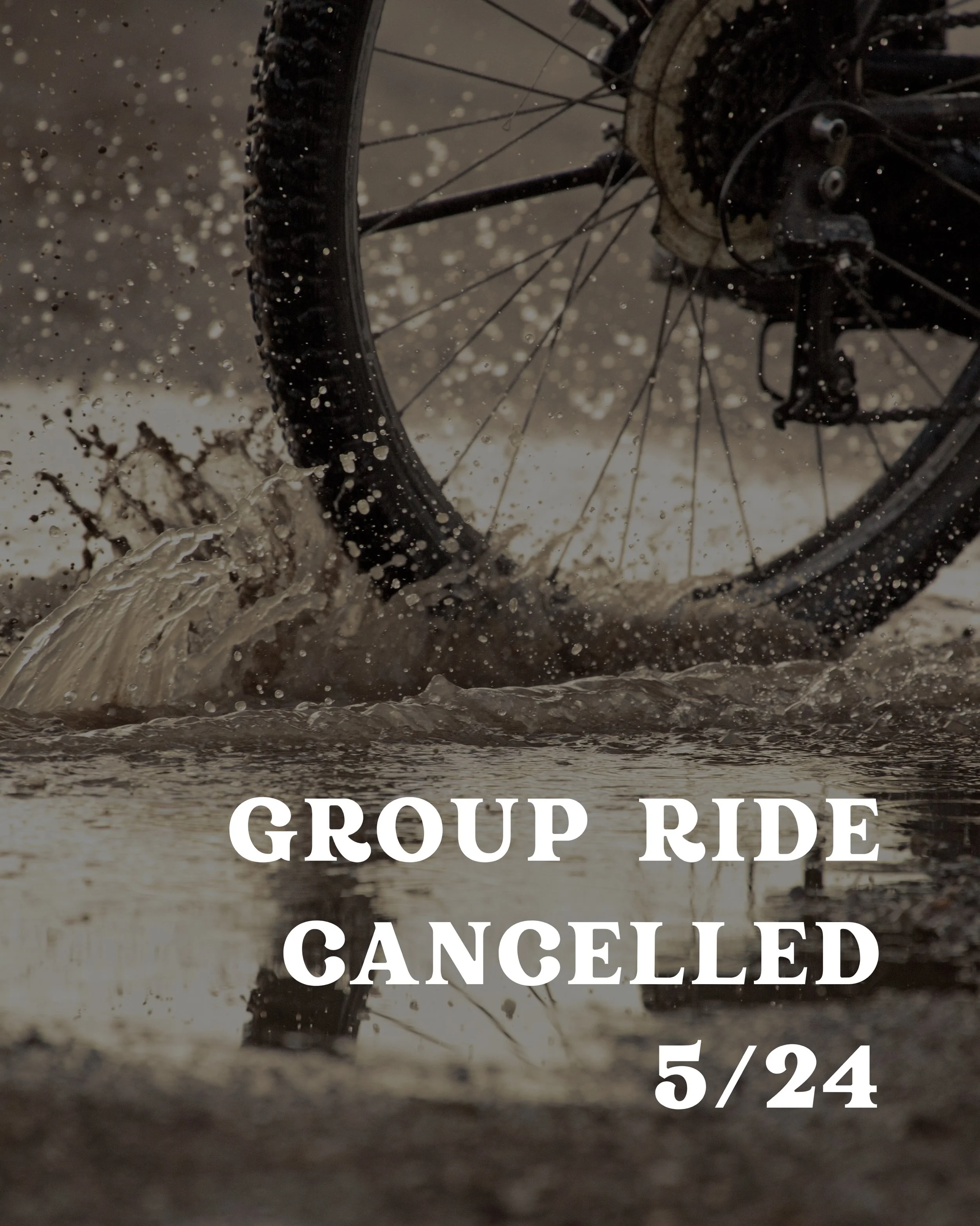 Today&rsquo;s group ride is officially rained out 🌧️

No ride Sunday, May 24, but we&rsquo;ll see you back here next weekend for more gravel adventures.

Want to stay in the loop on rides, events, sales, and shop happenings? Join our mailing list fo