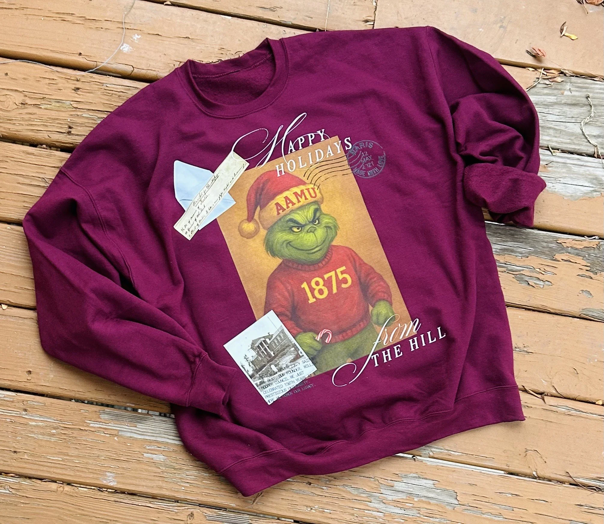 MB x AAMU Grinch Sweatshirt: Maroon