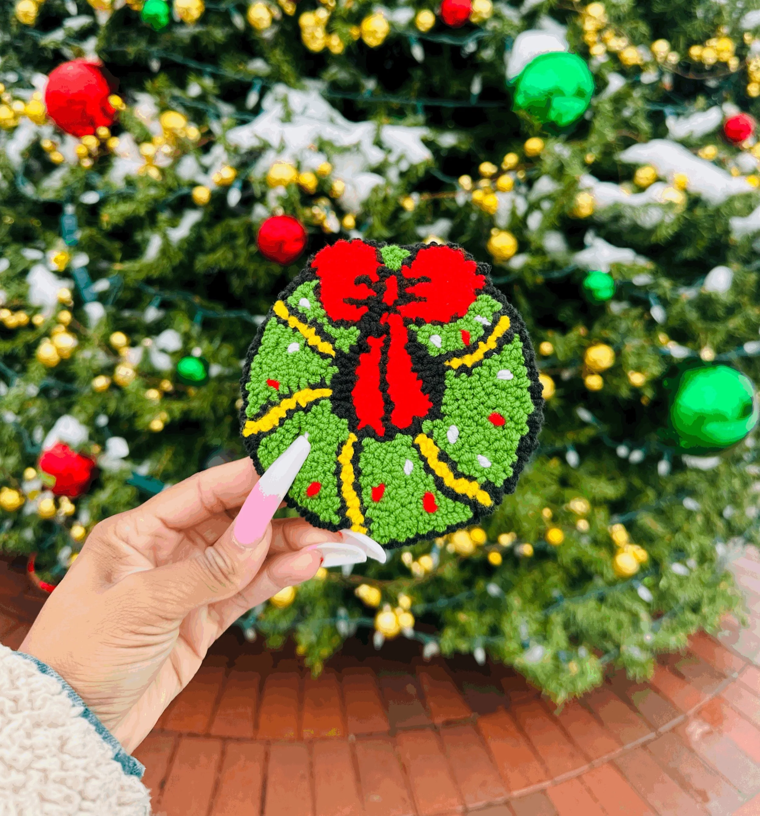 Feastive Wreath Coaster