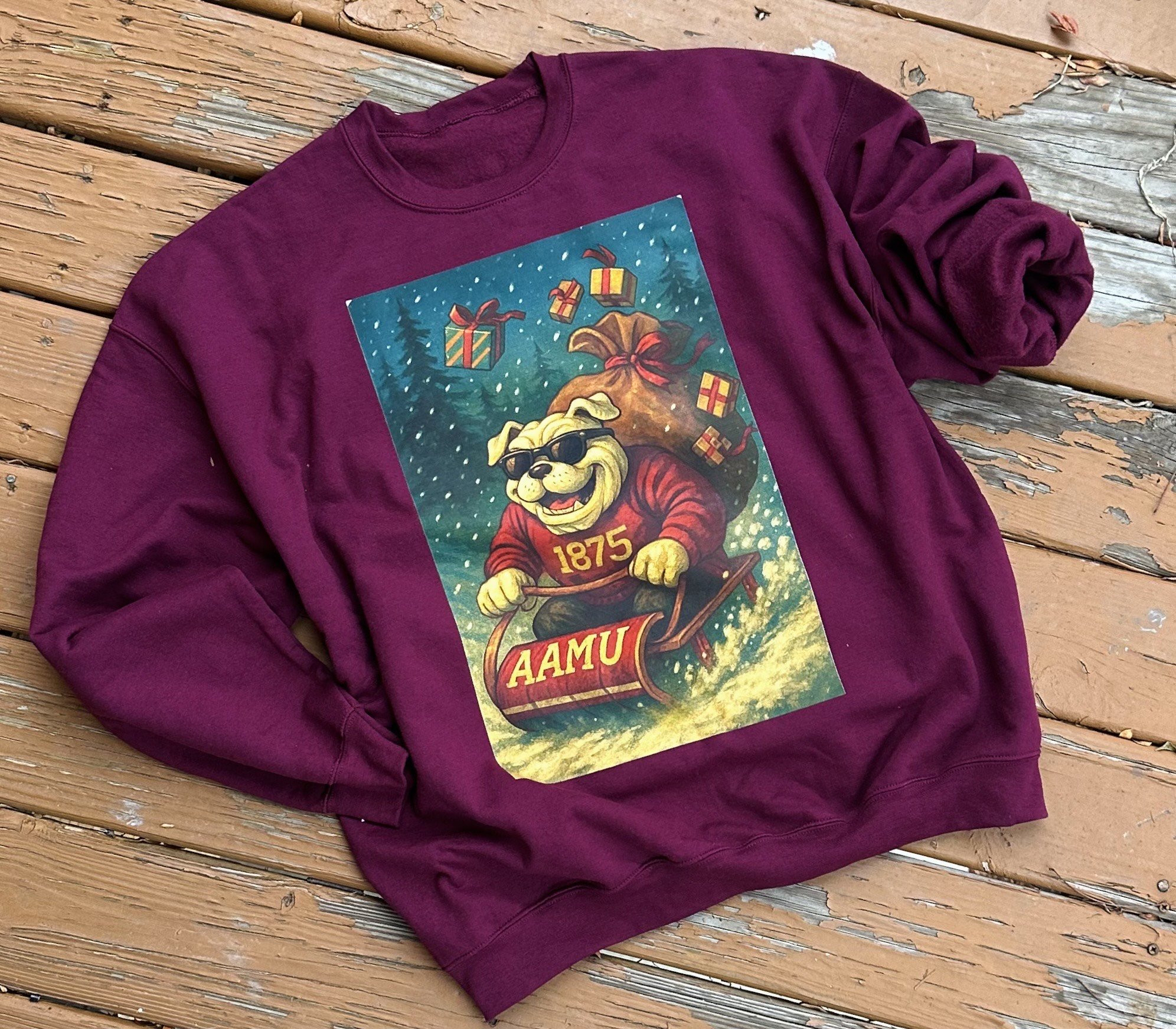 MB x AAMU Bulldog 2025 Sweatshirt: Maroon