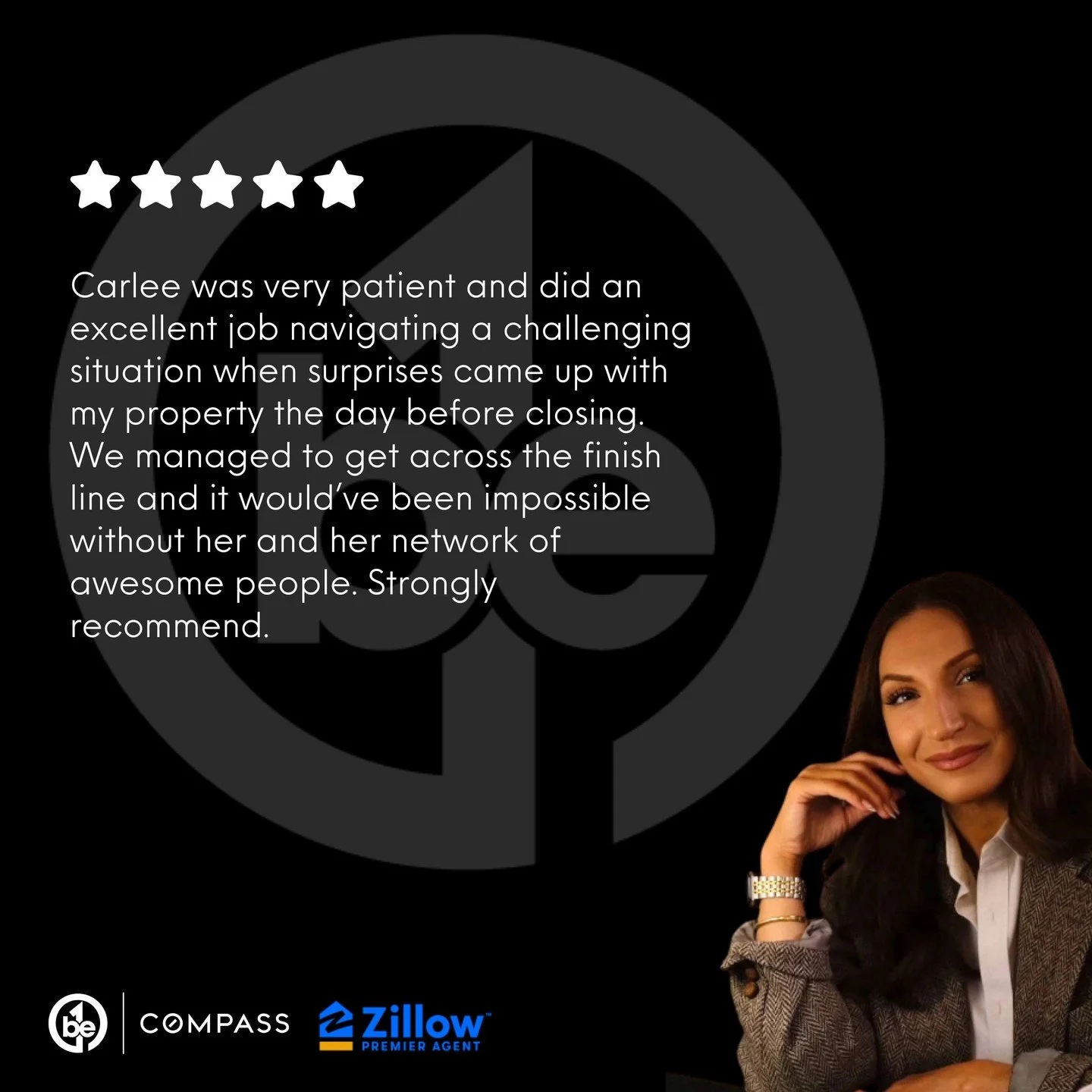 ⭐️ 5-Star Zillow Premier Agent Reviews ⭐️
Shoutout to Carlee for delivering top-tier service for clients in Denver &amp; and Ryan in Dallas 👏

This is what Be1 is all about&mdash;exceptional care, trusted guidance, and relationships that last well b