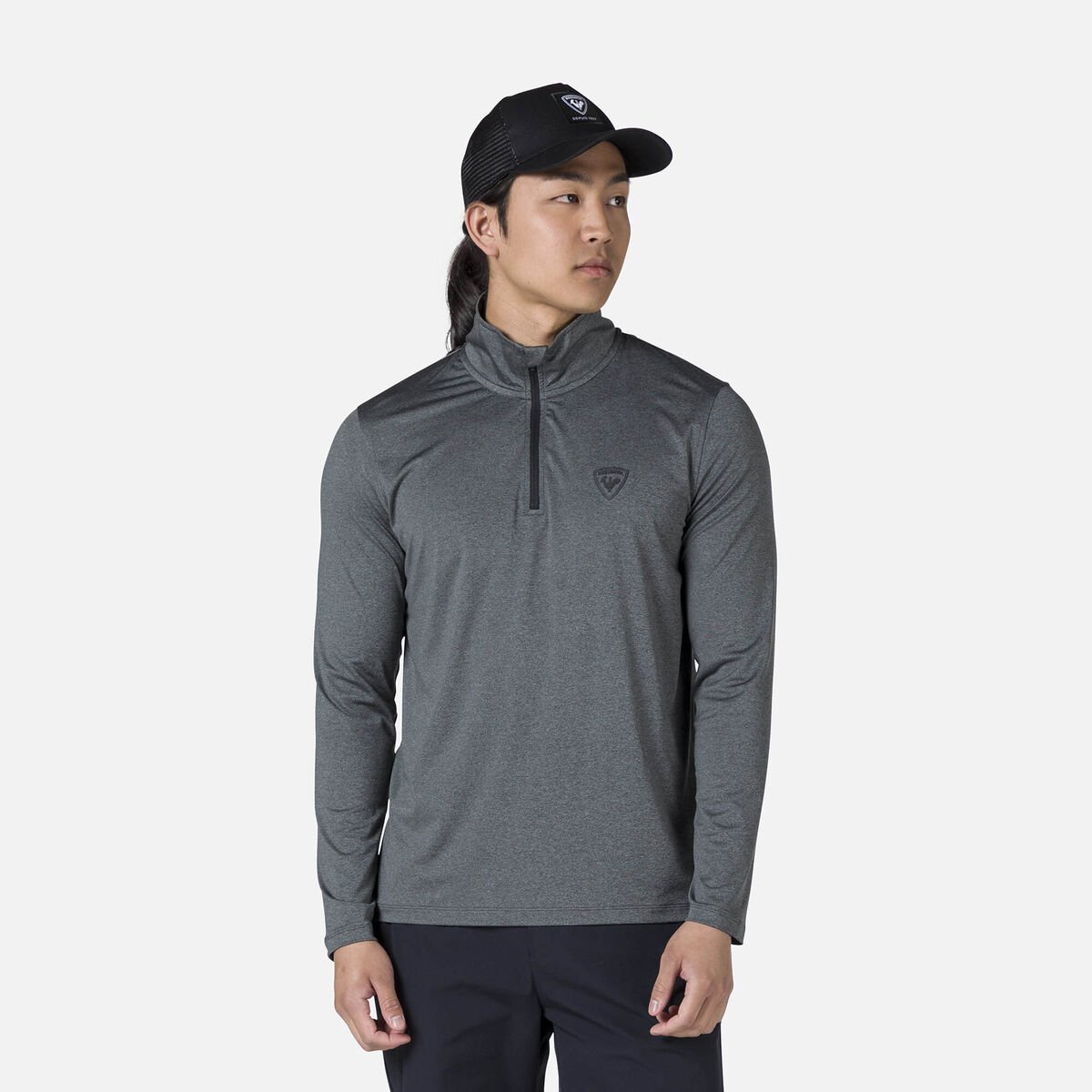 ROSSIGNOL T-shirt manches longues Slub Active demi-zip Homme