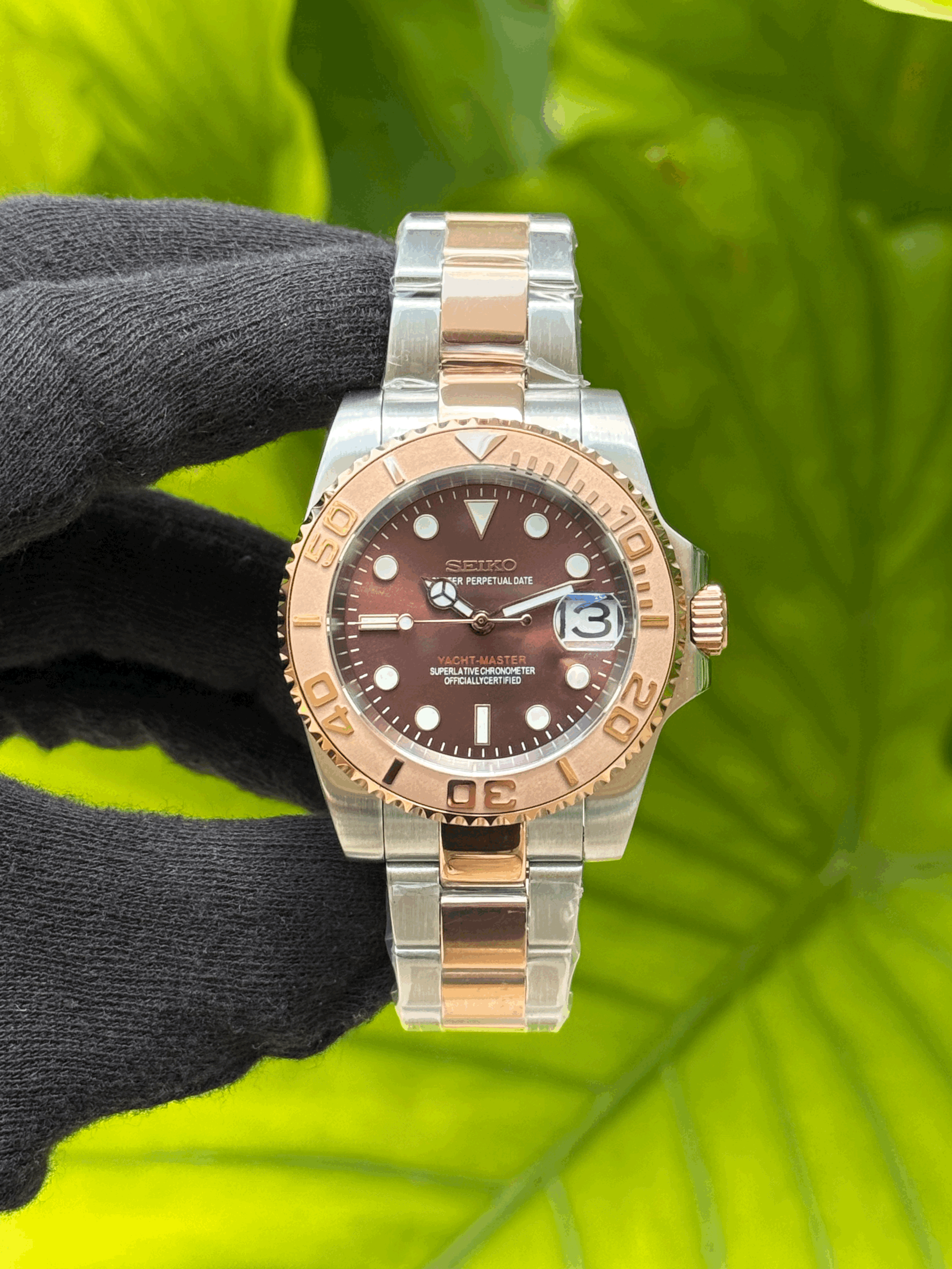 Diver Yacht Mod - Chocolate Two Tone Rose Gold