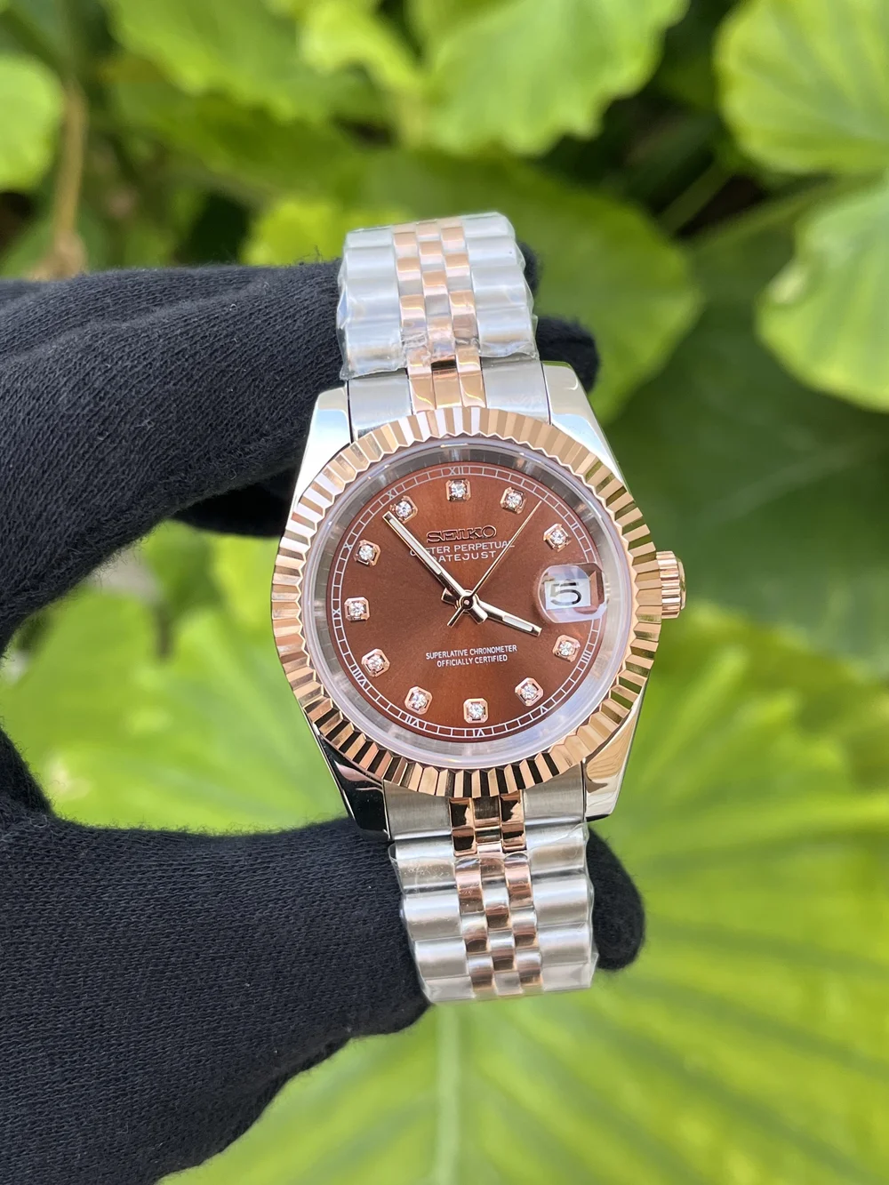 DJ MOD TWO TONE ROSE GOLD - CHOCOLATE DIAMOND — Watch Mod display picture 1