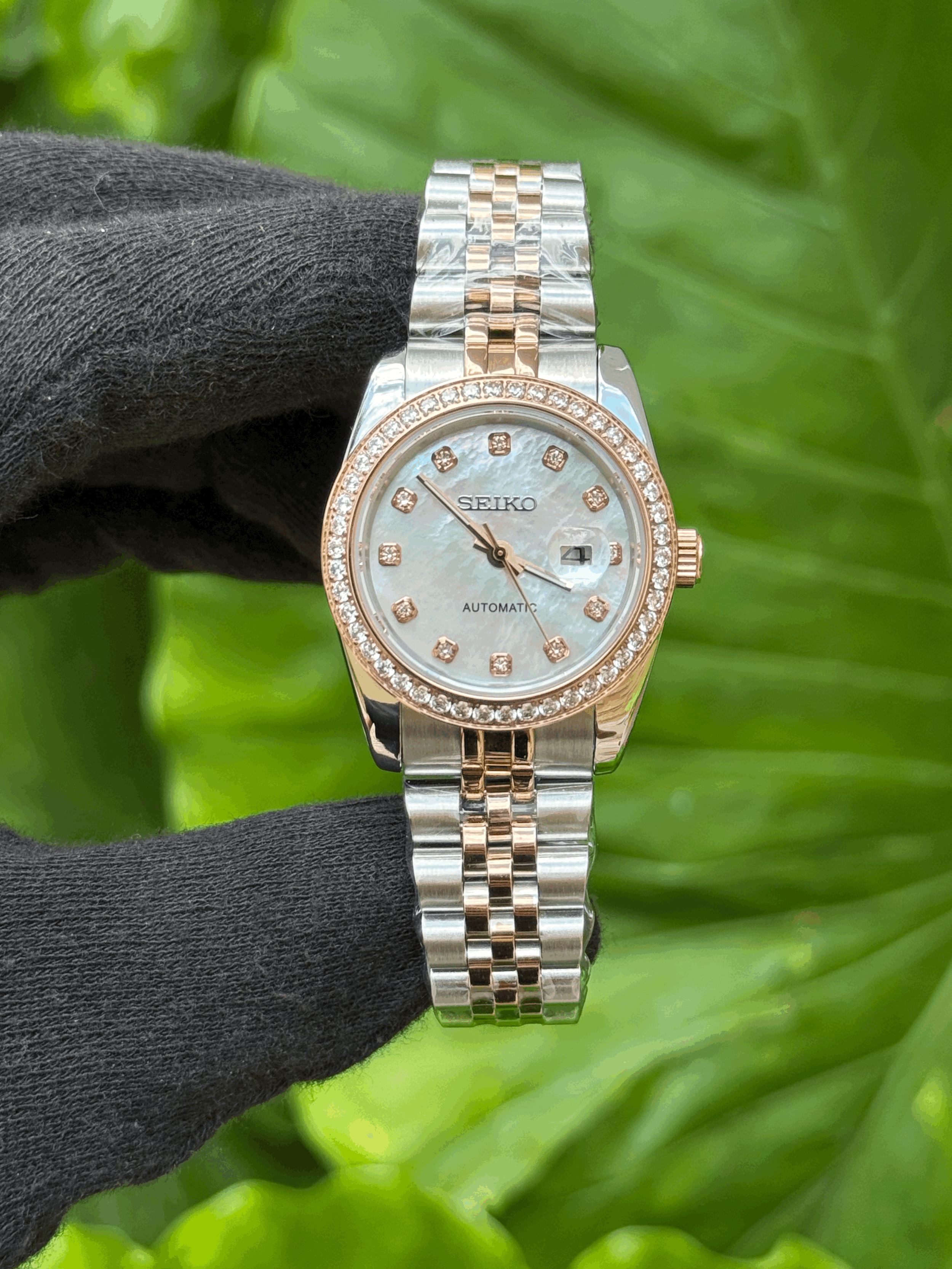 DJ Mod MOP 31mm Ladies - Two Tone Rose Gold Diamonds