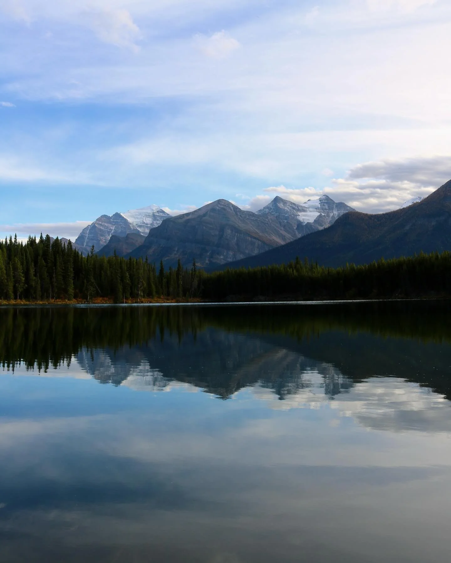 Often passed up on the Icefields Parkway is the glassy and quiet, Herbert Lake.

There&rsquo;s a 1 mile loop around the lake so you can take in all of the breathtaking views but since it&rsquo;s a far-less traveled trail, you might encounter (like we