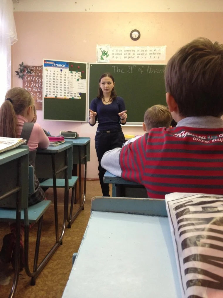Kaluga School, English lesson