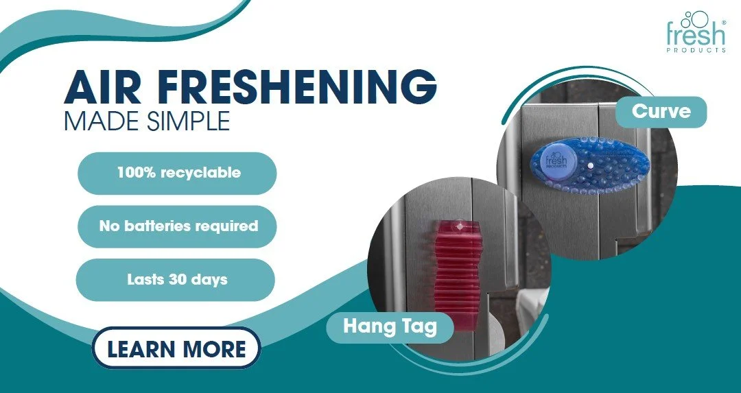Fresh Products Ad: Air Freshening Made Simple. 100% recyclable. No batteries required. Lasts 30 days. Learn More.