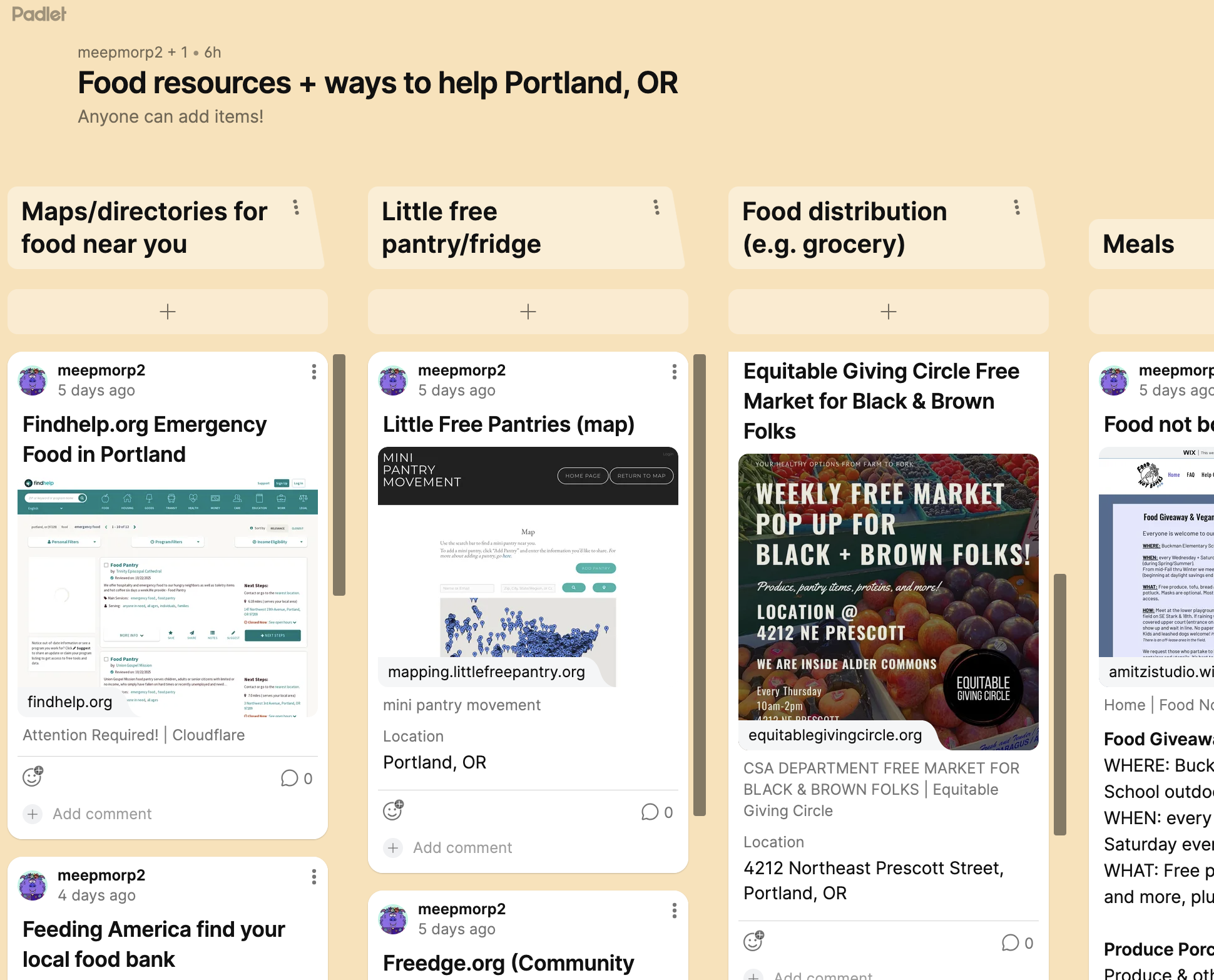 Food Resources &amp; Ways to Help in Portland