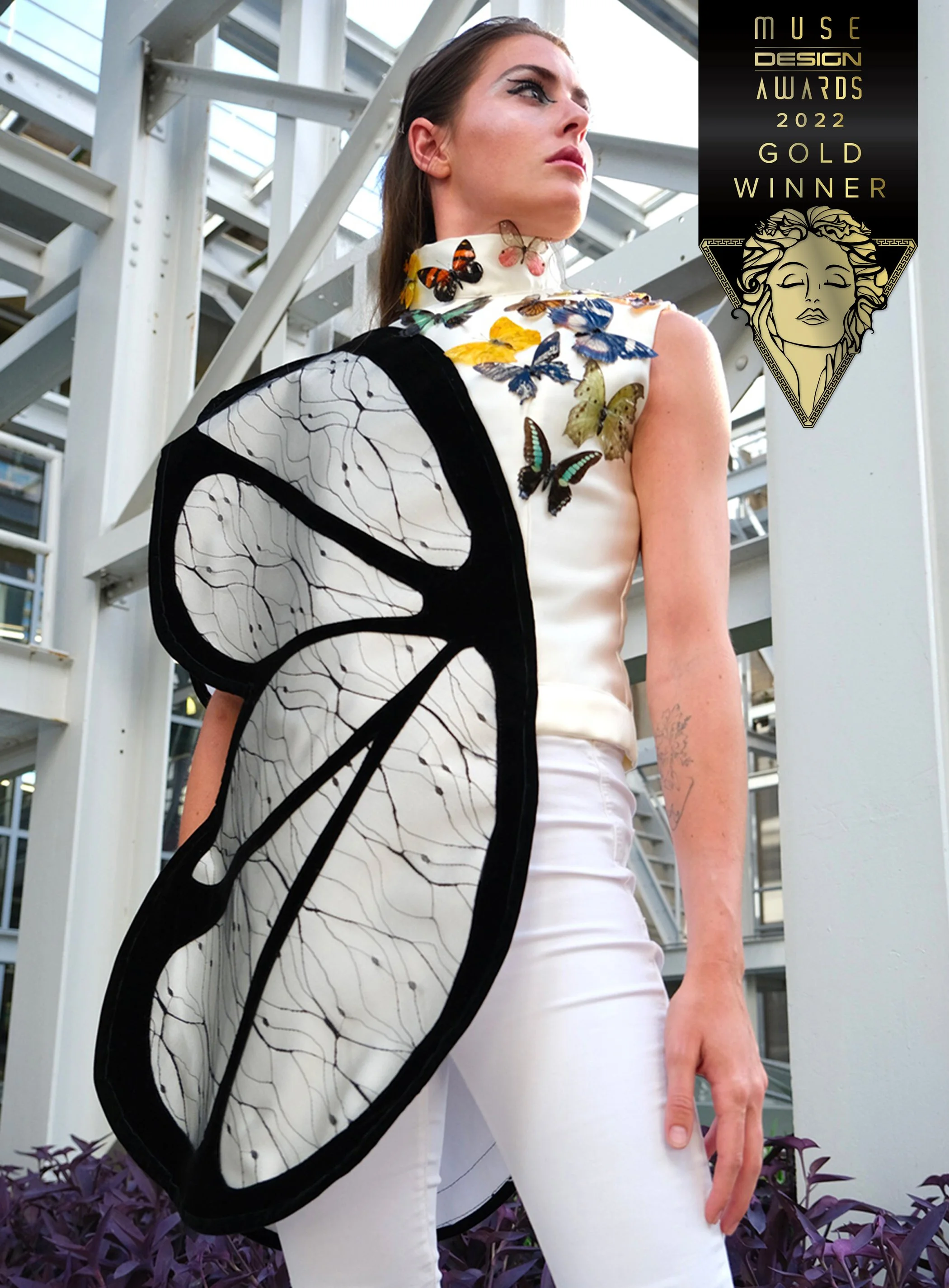 Butterfly Top designed by Madimez receives a Gold Muse Award