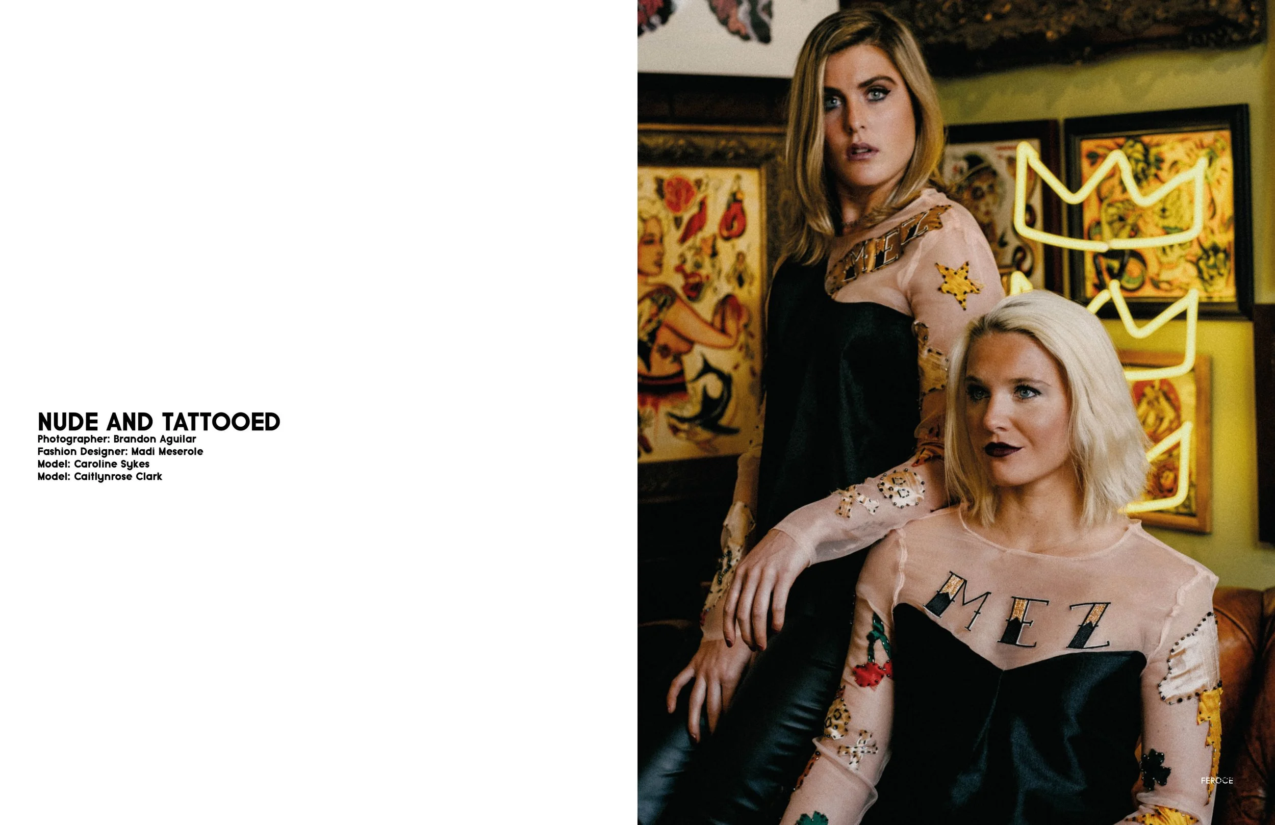 Looks and shoot directed by Madimez featured in Feroce Magazine