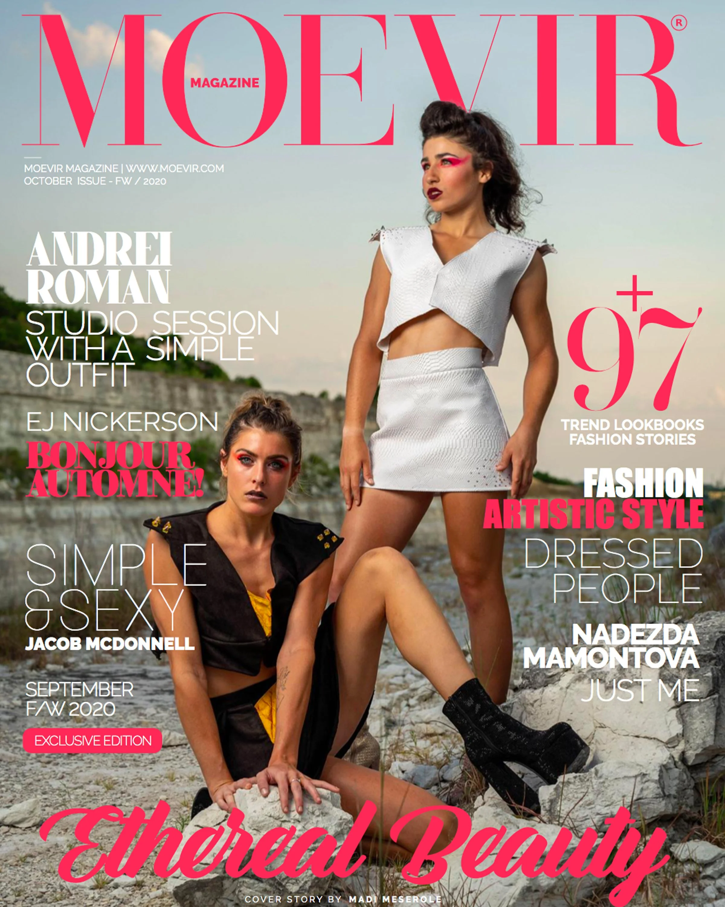 Looks and shoot directed by Madimez featured on the cover of Moevir Magazine