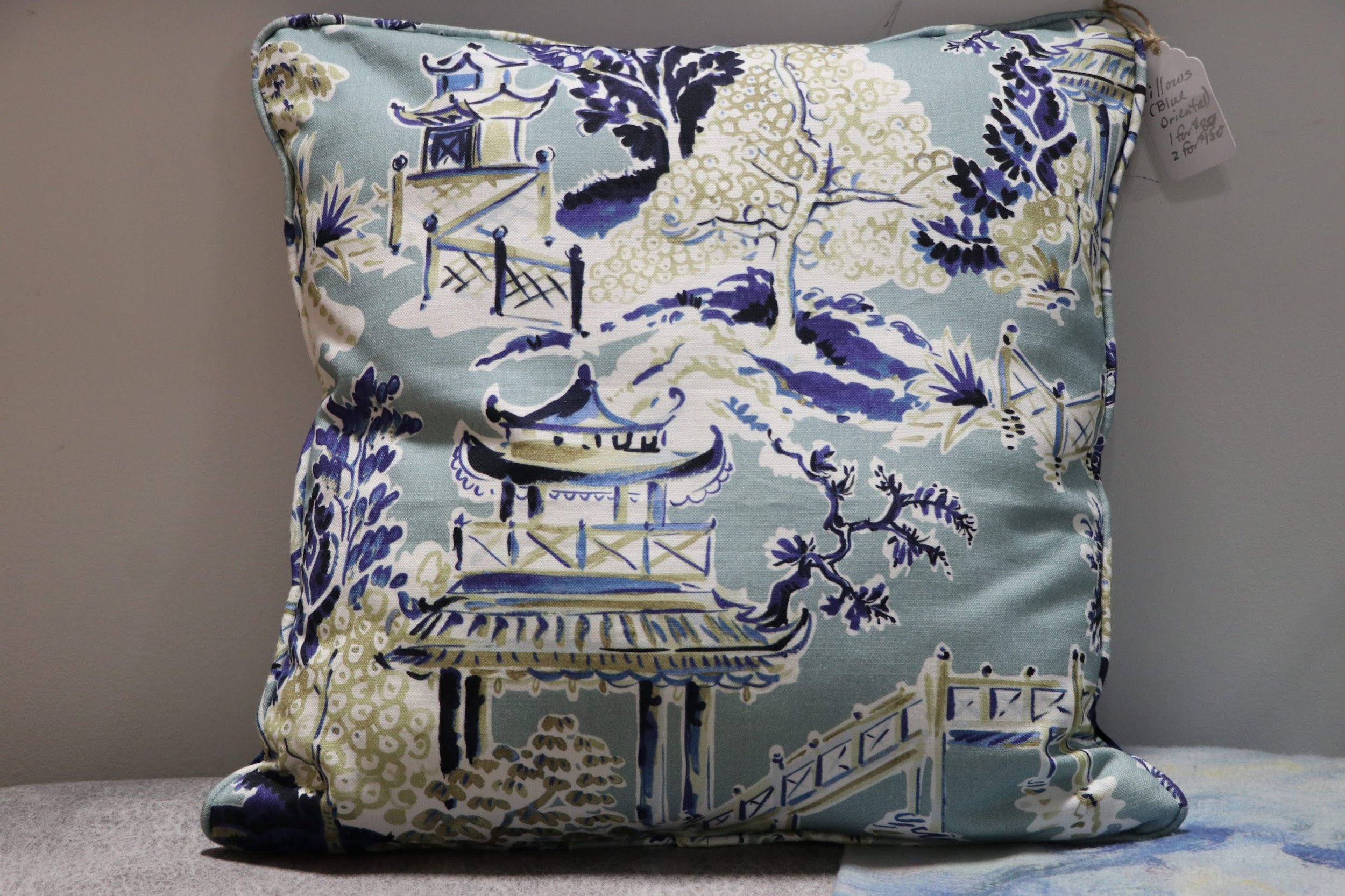 Blue Chinoiserie Pillow Cover