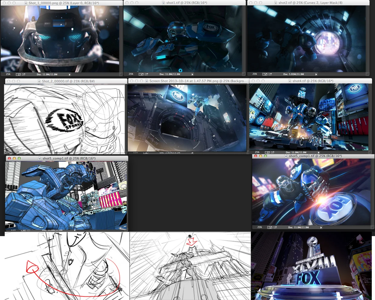 Styleframes in Progress