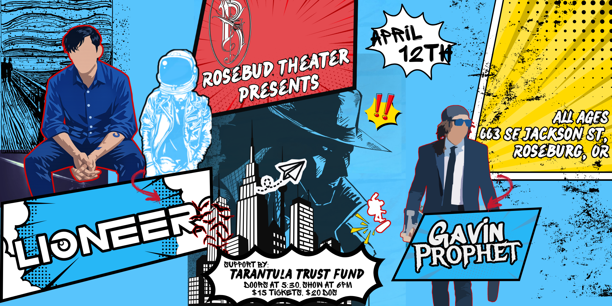 Lioneer LIVE at The Rosebud with Gavin Prophet, Support by Tarantula Trust Fund
