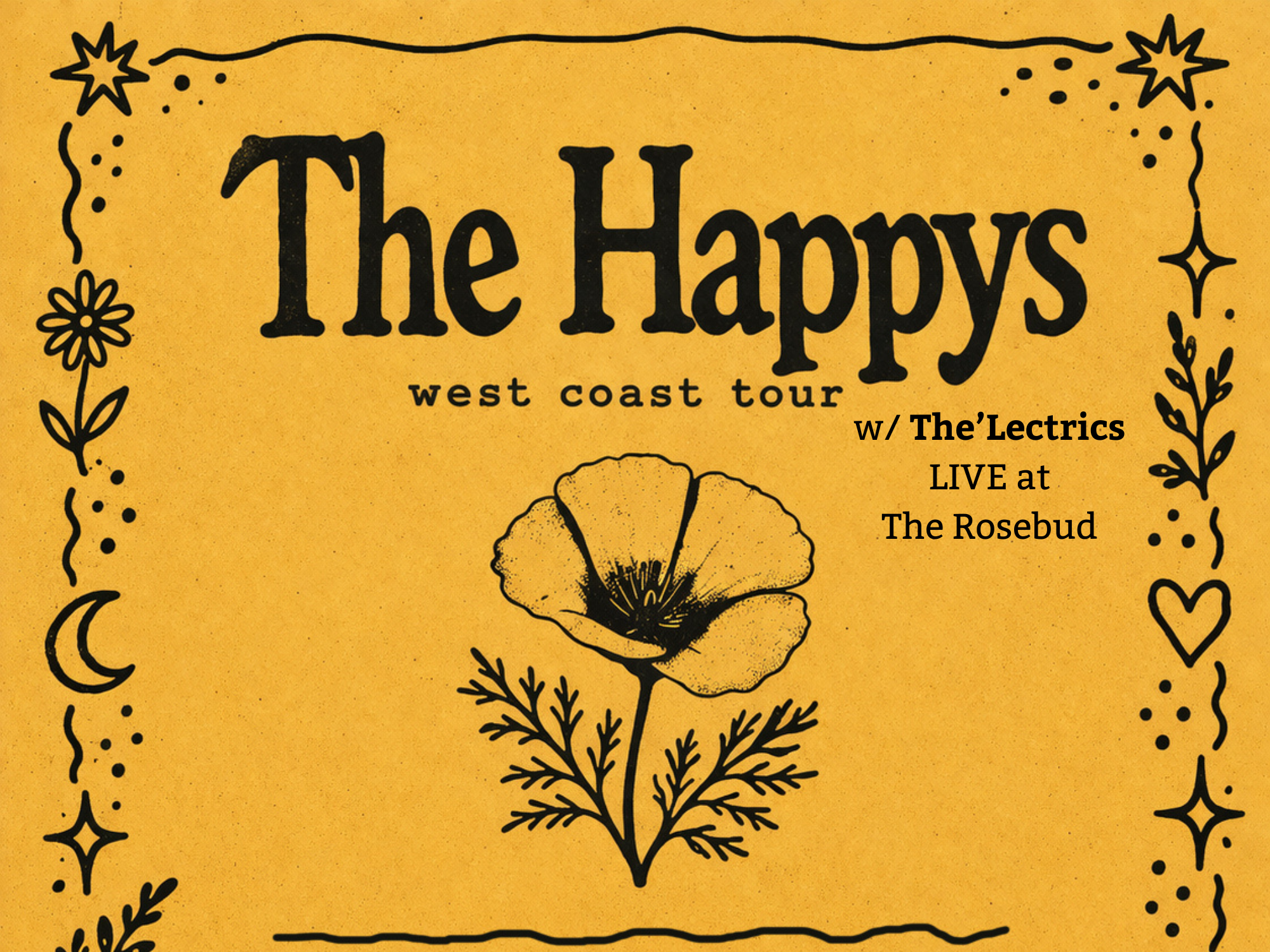 The Happys LIVE at The Rosebud, w/ The'Lectrics