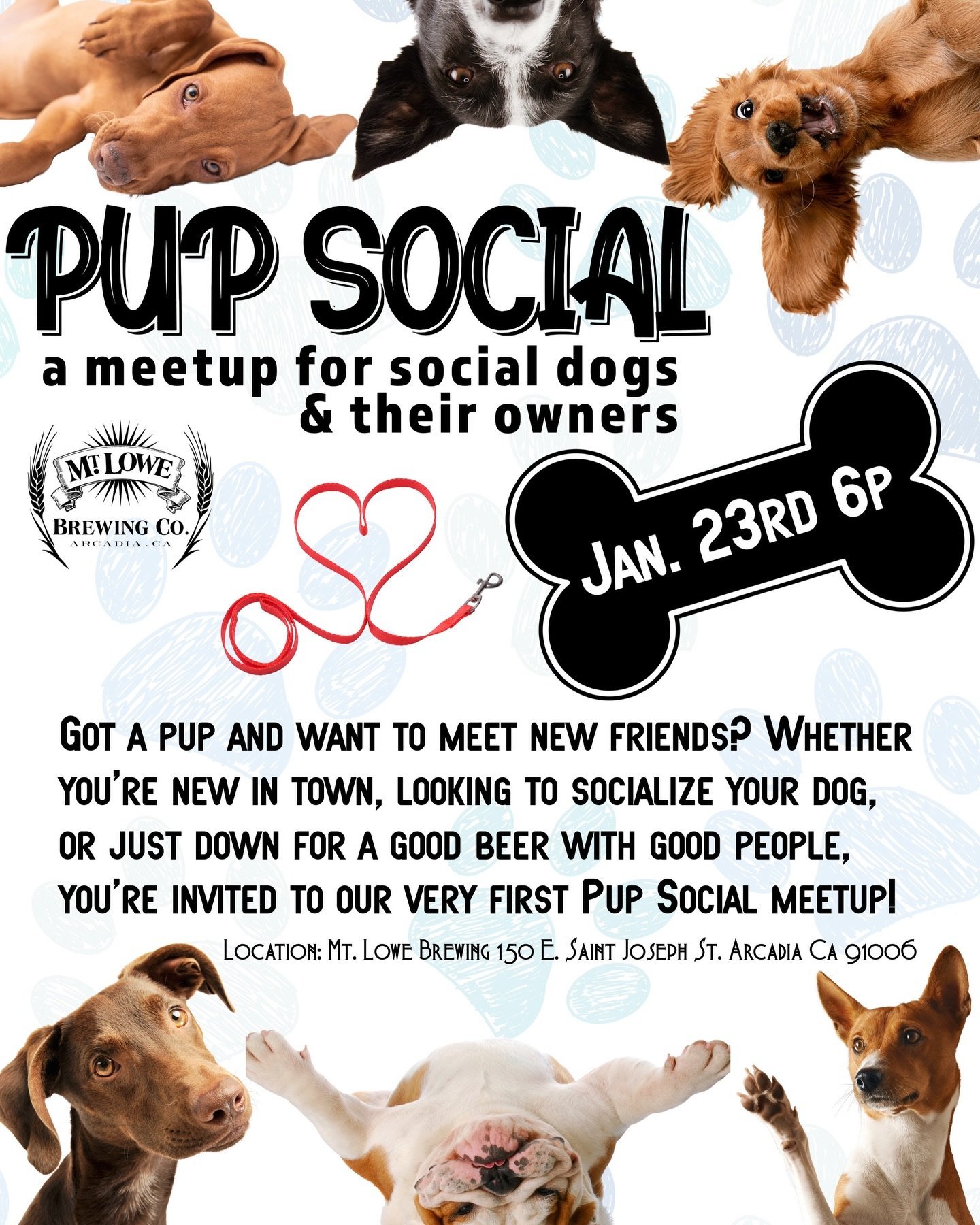 Got a pup and want to meet new friends? 🐶🍻

Whether you're new in town, looking to socialize your dog, or just down for a good beer with good people, you're invited to the very first @mtlowebrewing pup social meetup! 

🗓 Friday, January 23rd from 