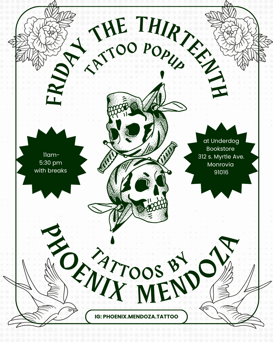 Friday the Thirteenth Tattoo Popup