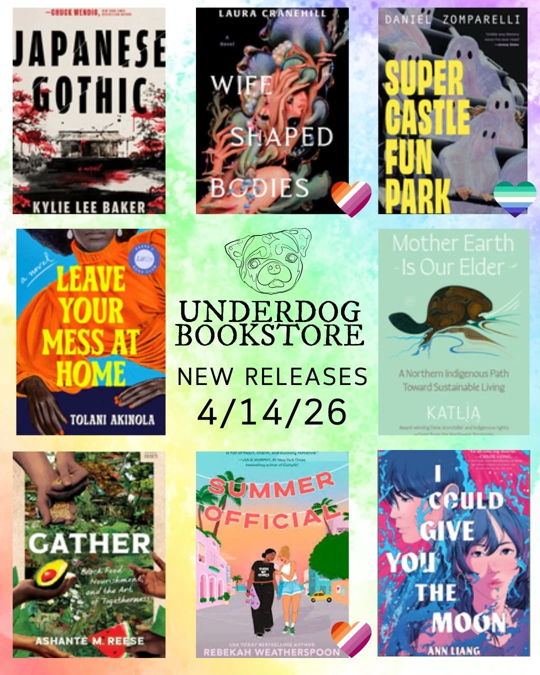 Happy New Book Tuesday! 📚🏳️&zwj;🌈🐶

Check out some of our favorite new releases featuring LGBTQIA+, BIPOC, Disabled &amp; Neurodiverse authors and stories. Available now on our @bookshop_org &amp; @librofm pages, or request a copy for store picku