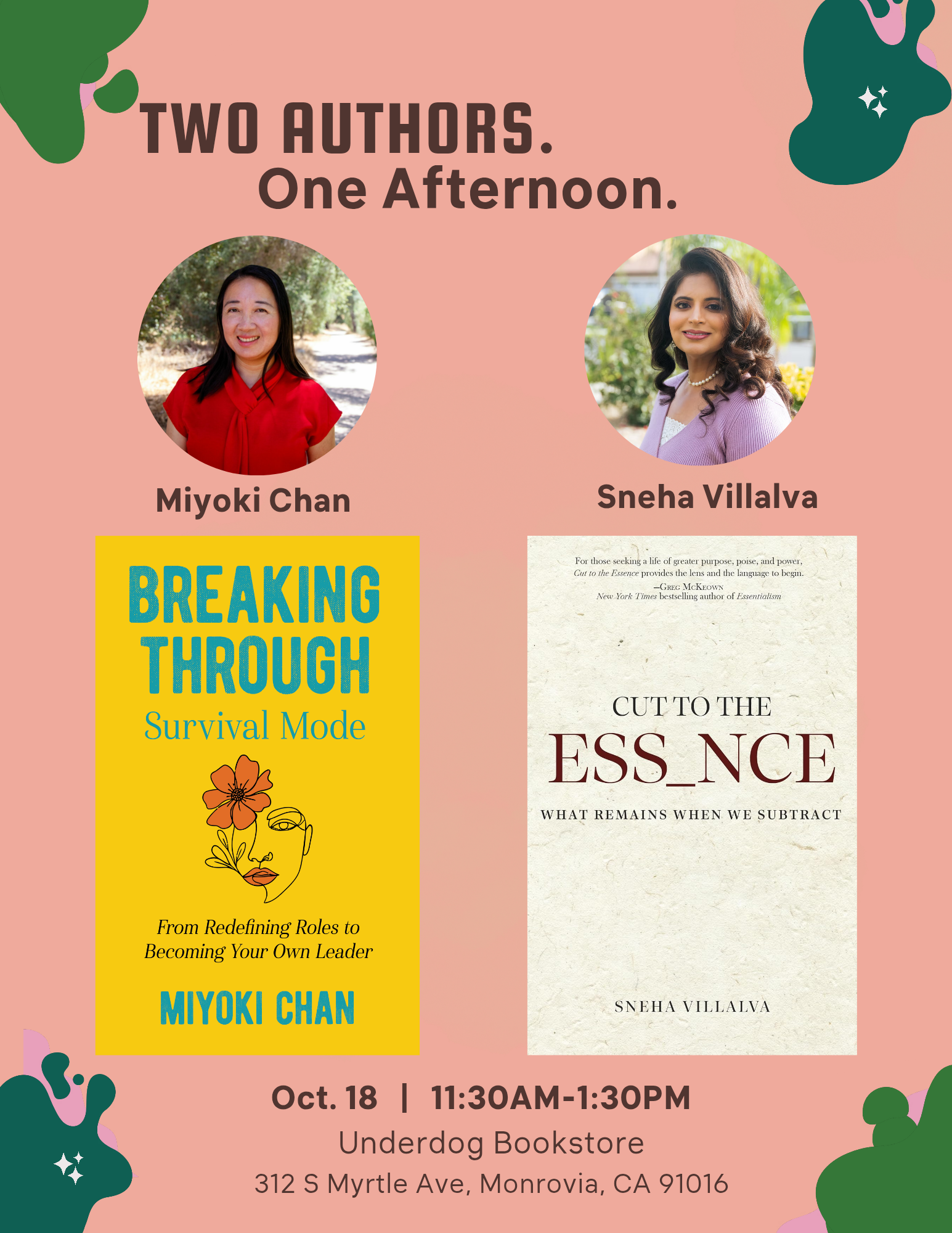 Author Event: Miyoki Chan and Sneha Villalva