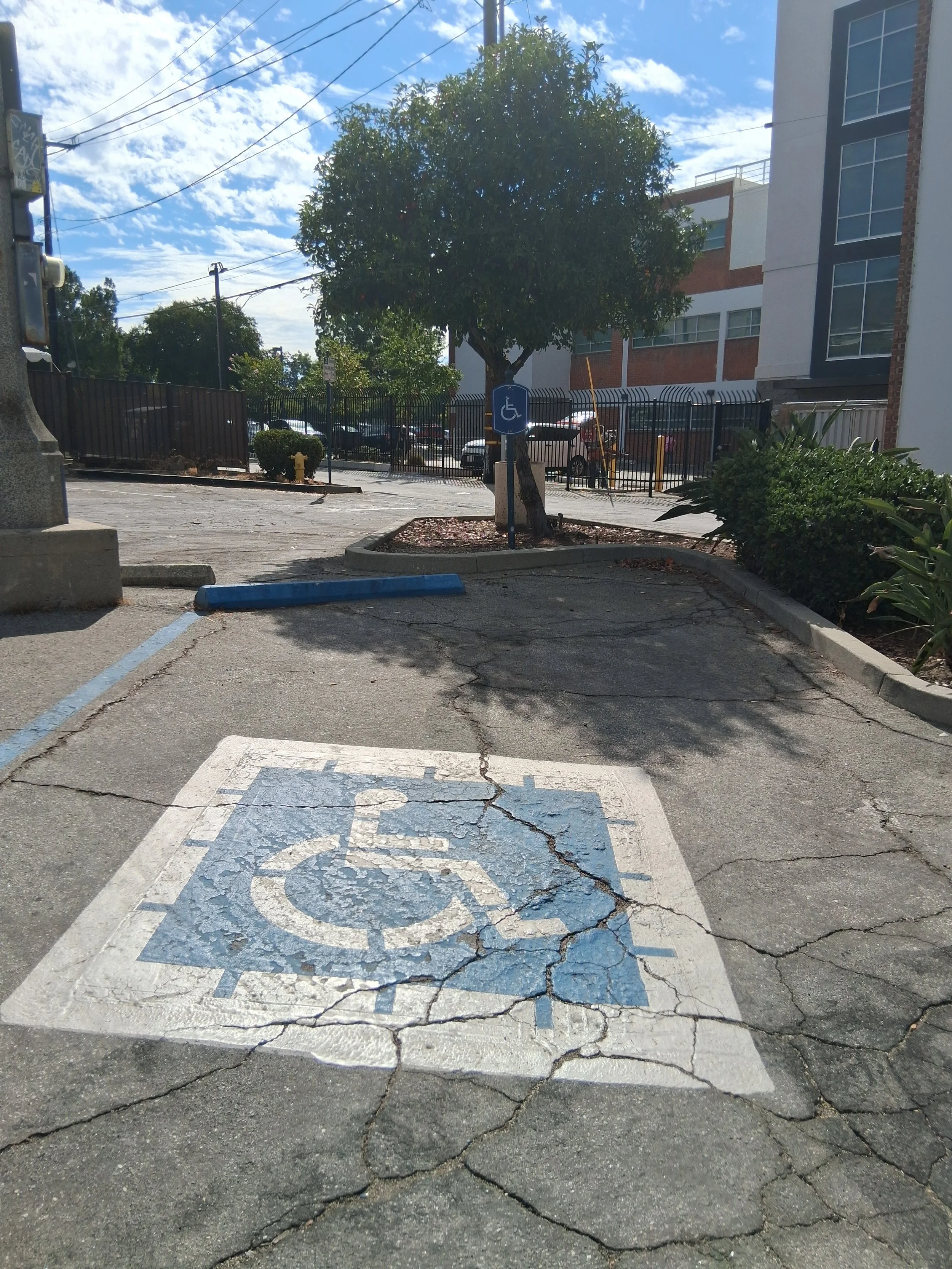 a picture of a handicapped parking space