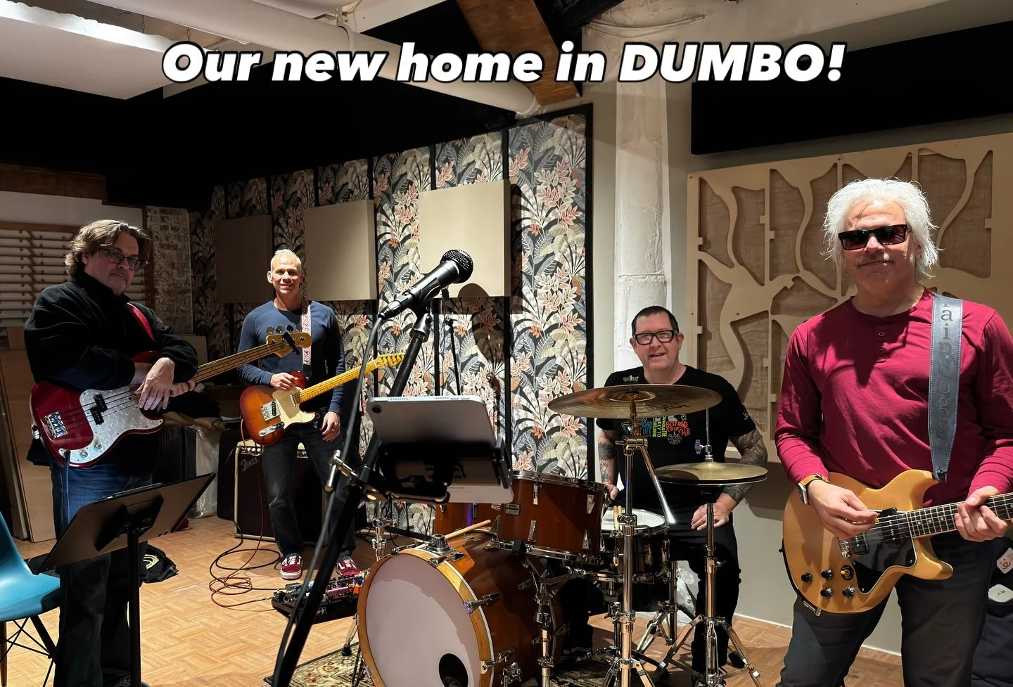 Our new home in #dumbo #brooklyn @mshvedoff @mporta23 @matthewbronner 🤘🏽🎸🥁🎤