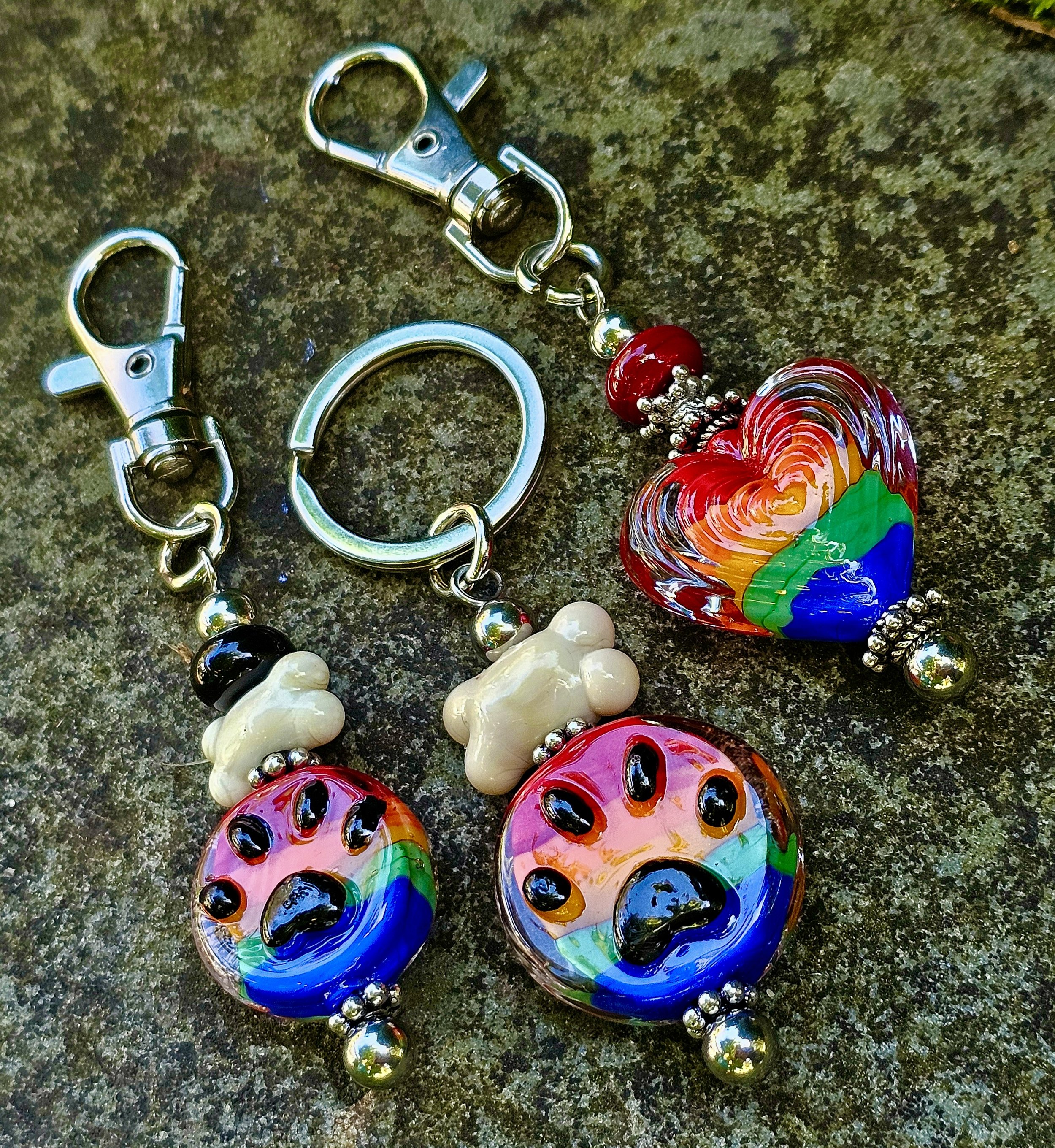 Key Chain Paw or Heart