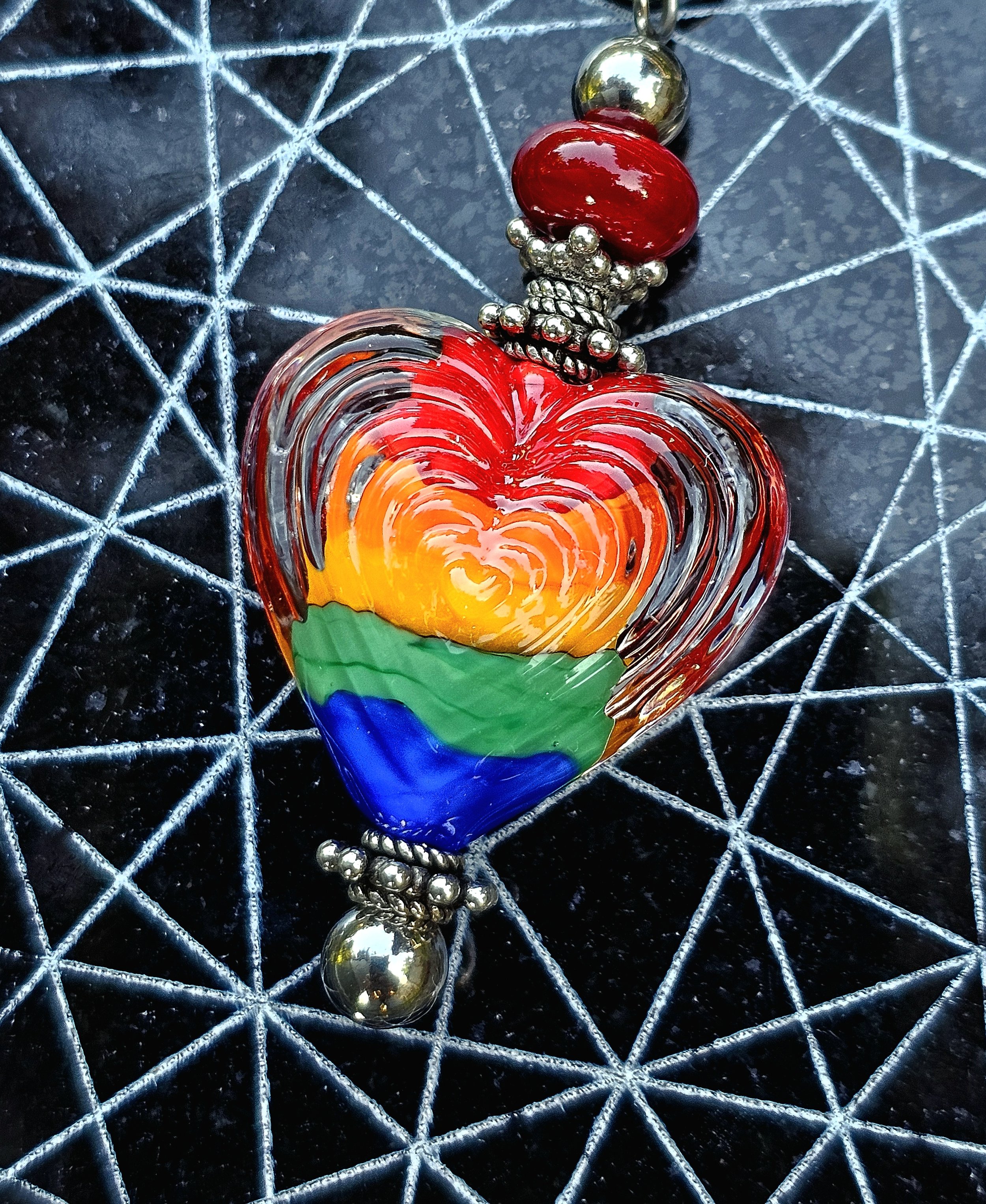 Rainbow Heart Pendant
