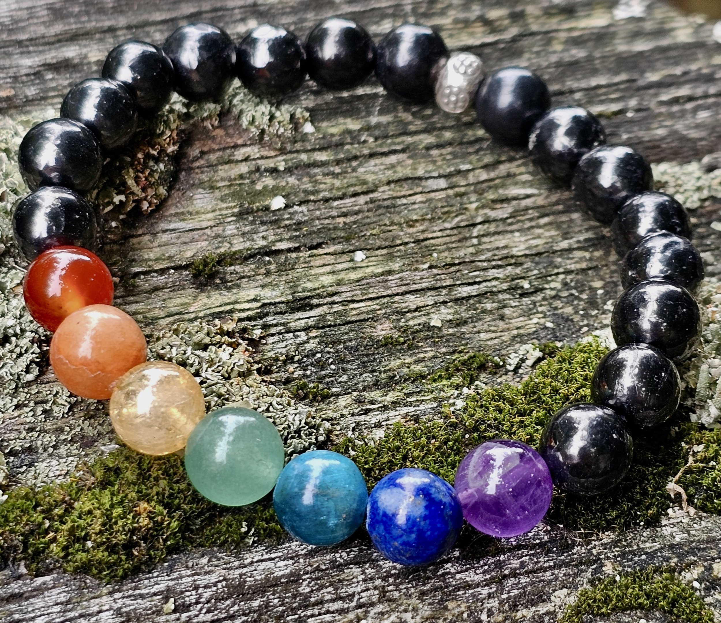 Shungite Chakra Healing Bracelet