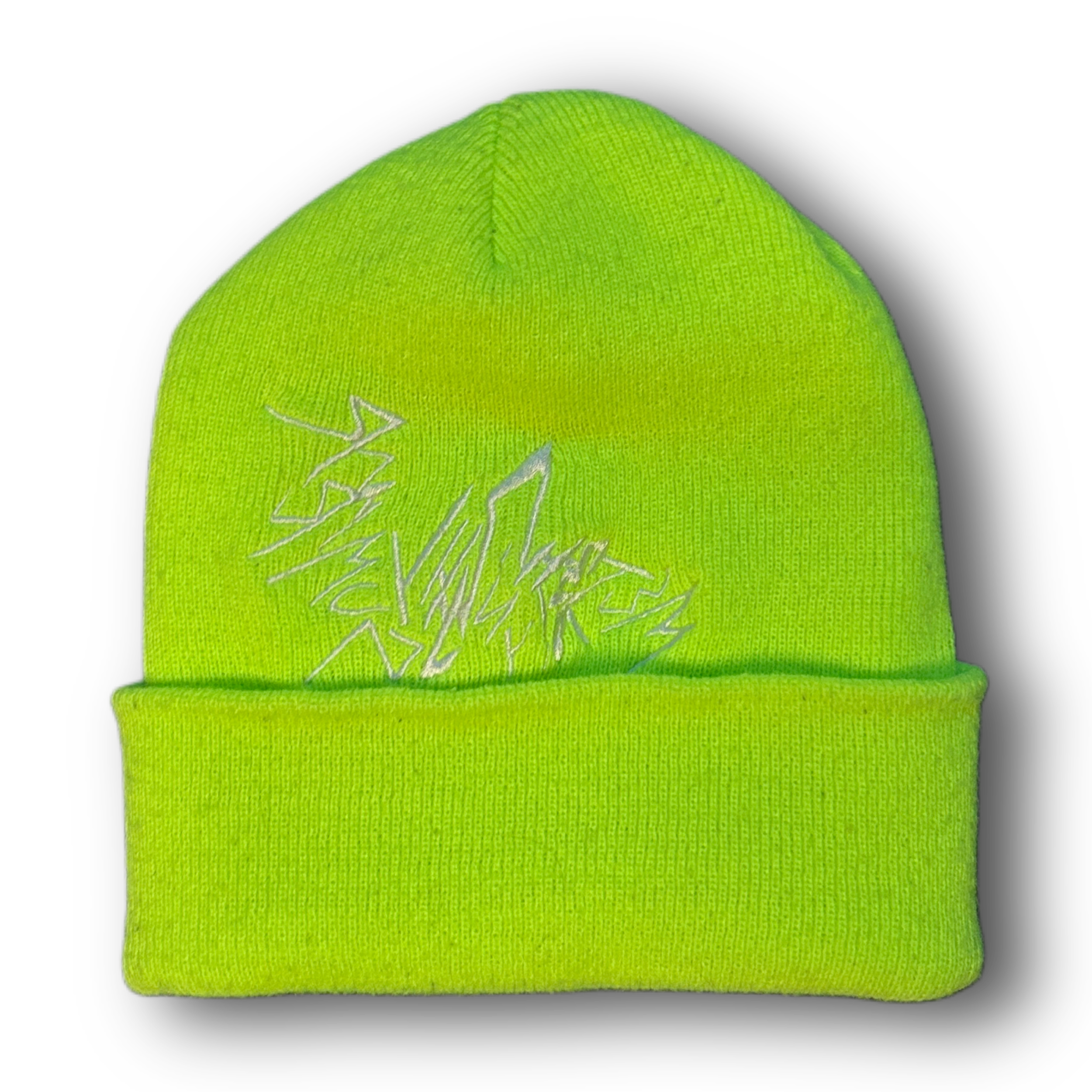 Met Her in The Summer Neon Green Beanie