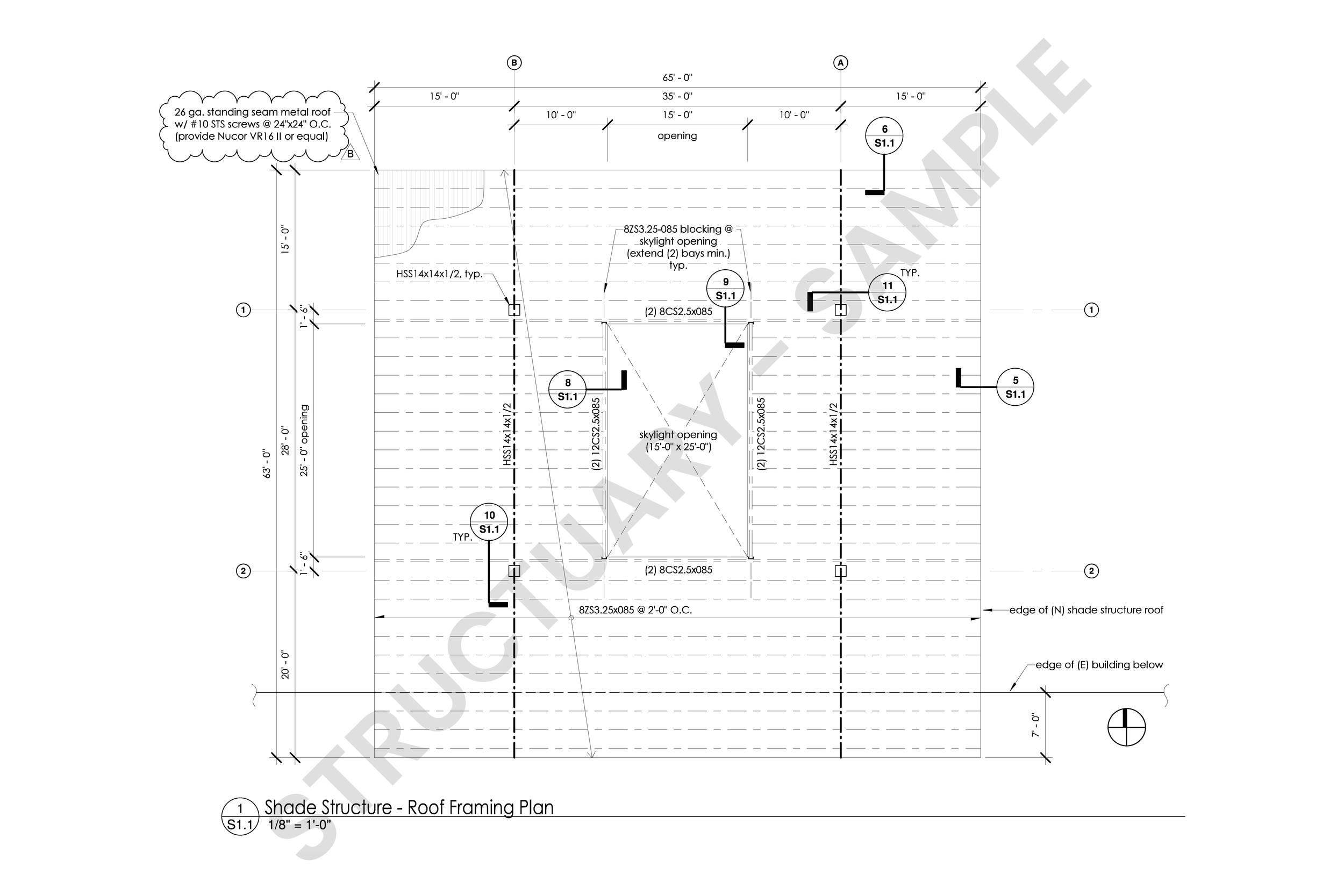 Shade Structure Roof Framing Plan.png