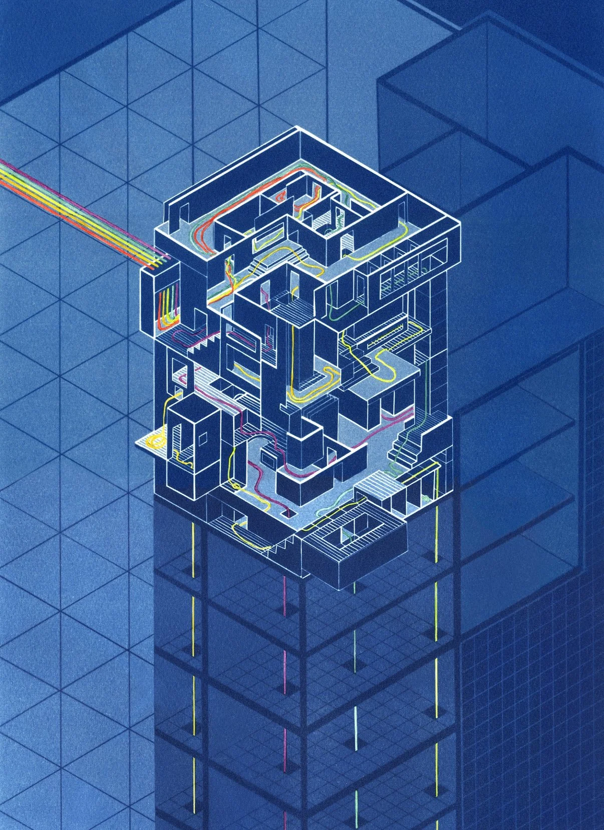 Susanna Crum, Attention, 2025, Cyanotype with watercolor, edition of 12