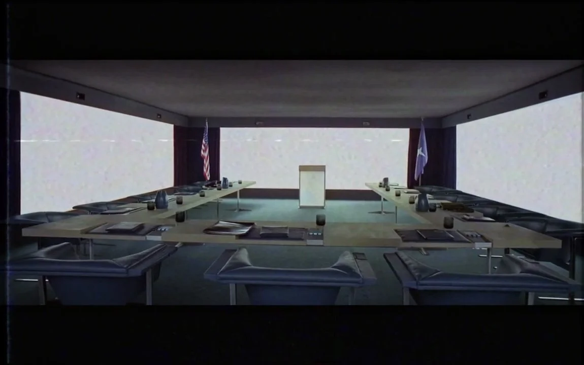 Josh Azzarella, Untitled #175a [video still], 2013-2022 / 2025, digital video transferred to VHS with stereo audio.
