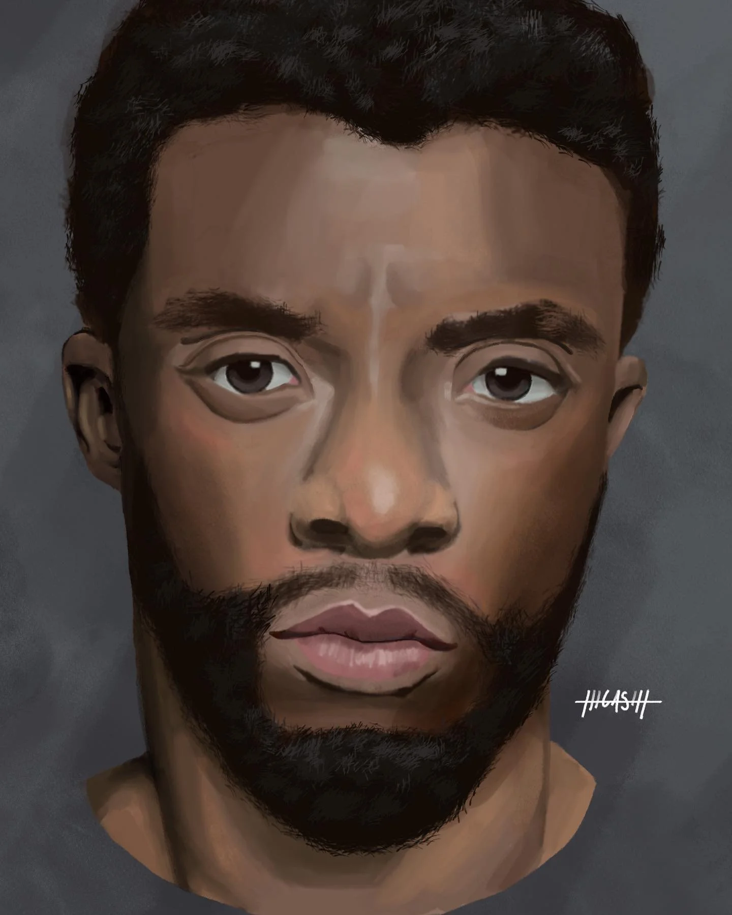 First forays into full color digital painting. Chadwick Boseman | Procreate