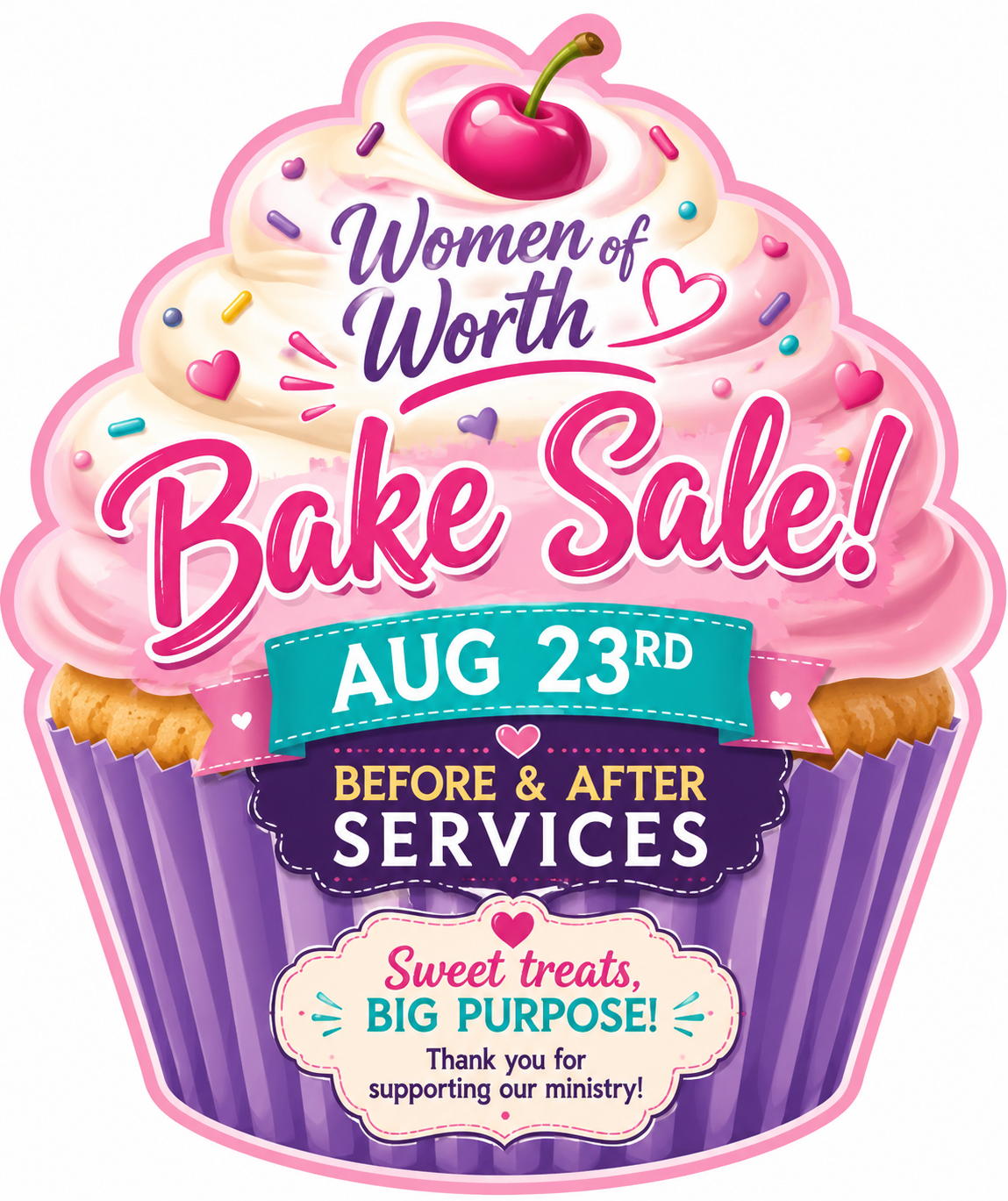 women of worth bake sale 