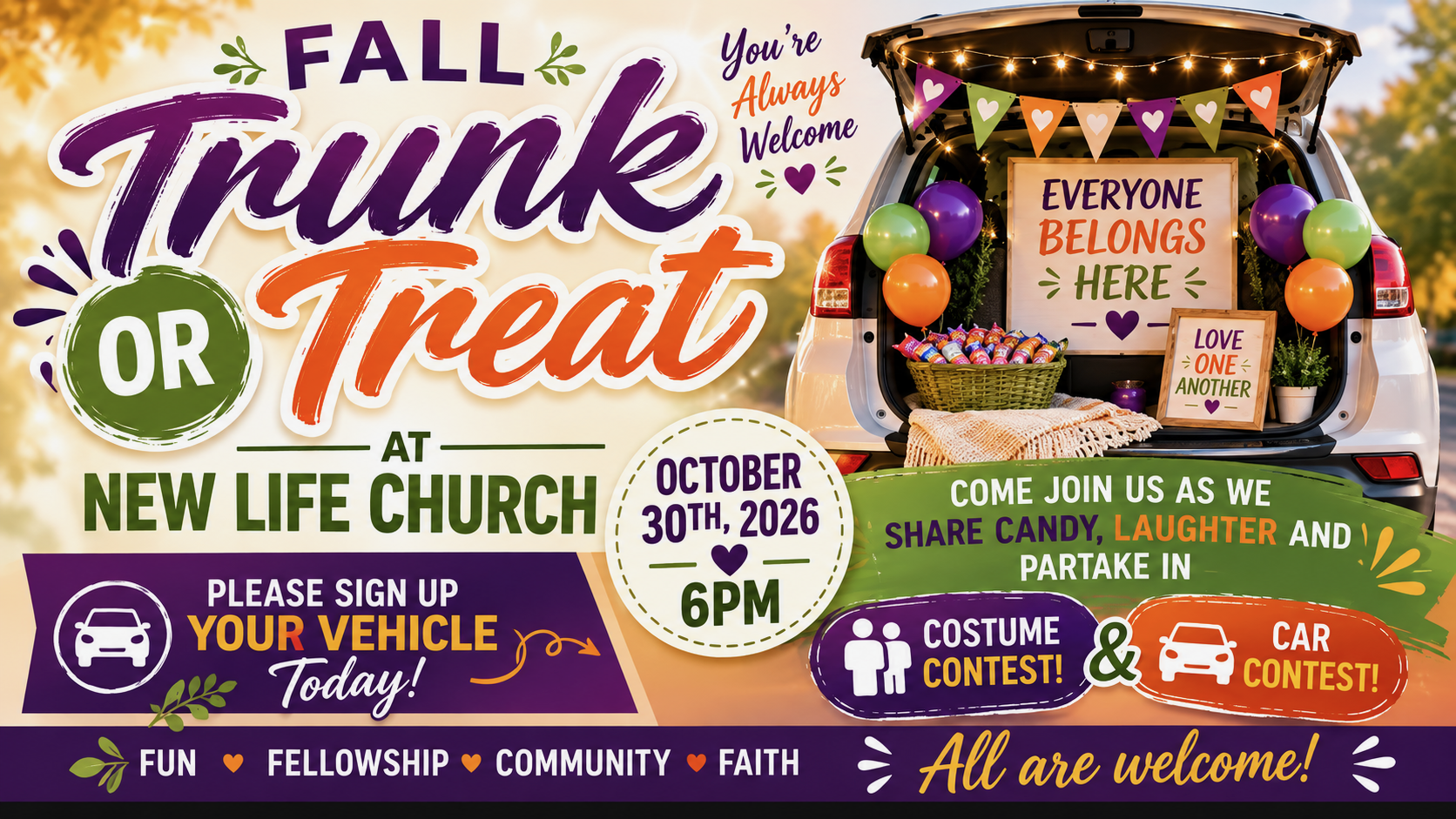 Fall trunk or treat 