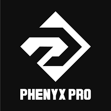 Logo with a stylized arrow and the text 'PHENYX PRO' beneath it.