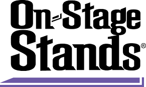 On-Stage Stands logo in black text with a purple underline.