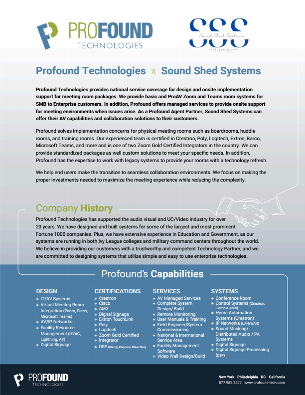 Profound Tech Profound Technologies AV integration | Enhance Your Audio-Visual ...