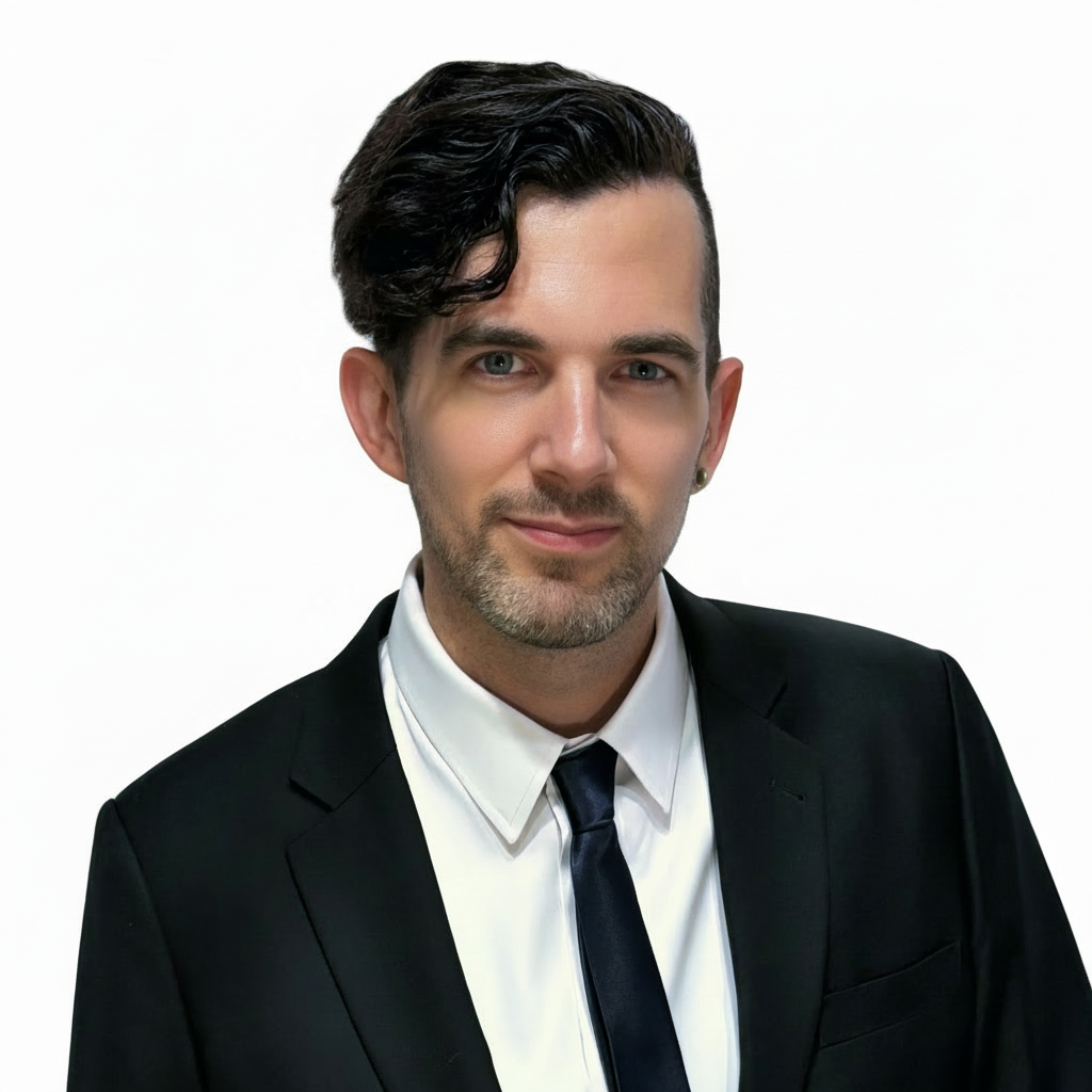 A professional photograph of Jordan Bradbury, the director of Gold Forest Academy.