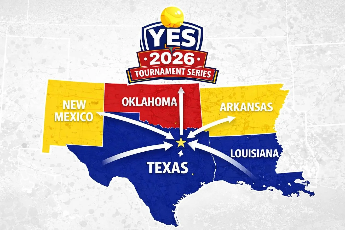 🌎 The YES Tournament Series is growing across the region.
Teams are already coming from:
🏀 Texas
🏀 Oklahoma
🏀 New Mexico 
All roads lead to DFW.
🔥 Competitive Divisions 
🔥 High-level organizations
🔥 Great facilities
If your team wants to compe