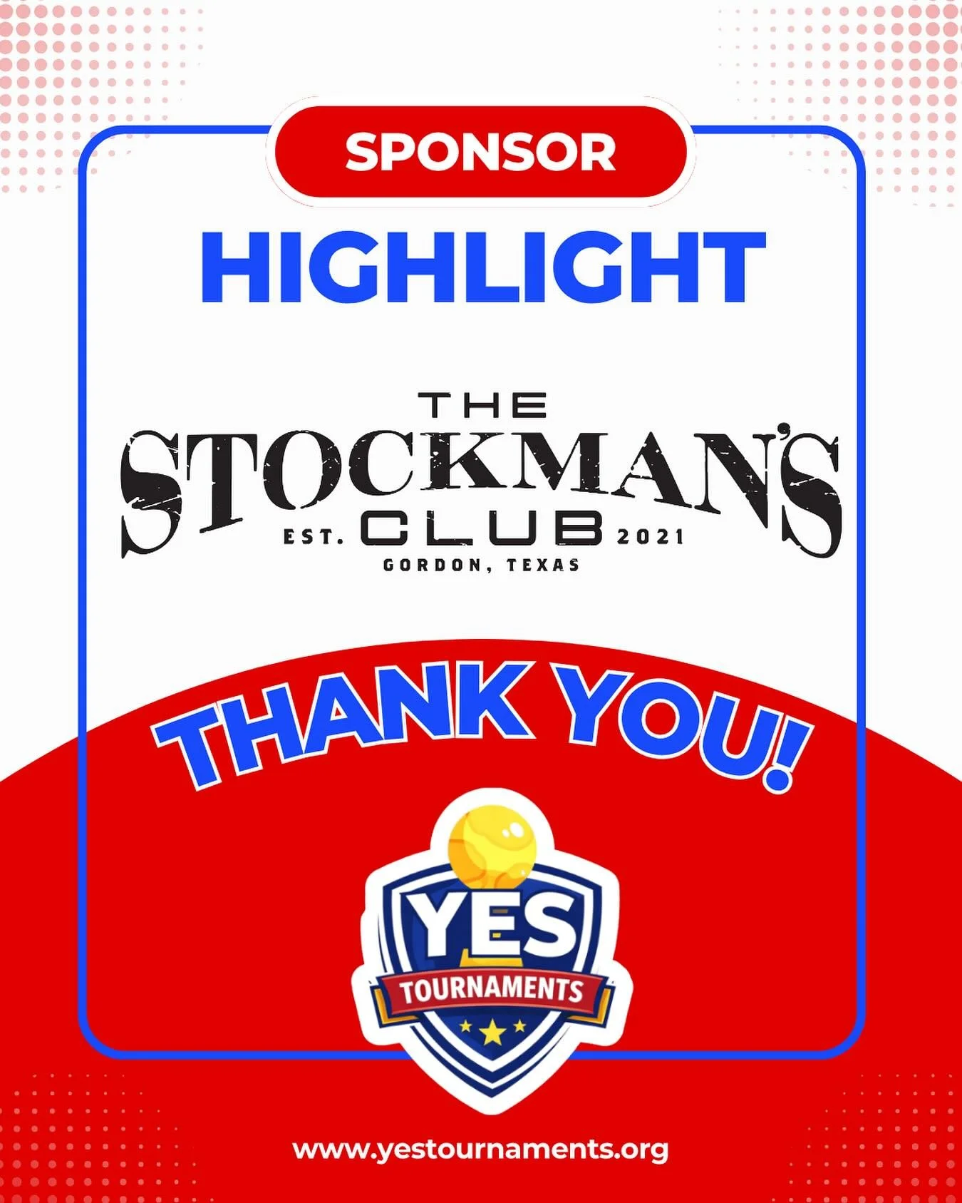 🔥 Sponsor Highlight 🔥

We&rsquo;re proud to spotlight Stockman&rsquo;s Club in Gordon, Texas!

If you&rsquo;re looking for a great night out with small-town charm, this is the place to be. From a cozy venue atmosphere to prime hand-cut meats, every