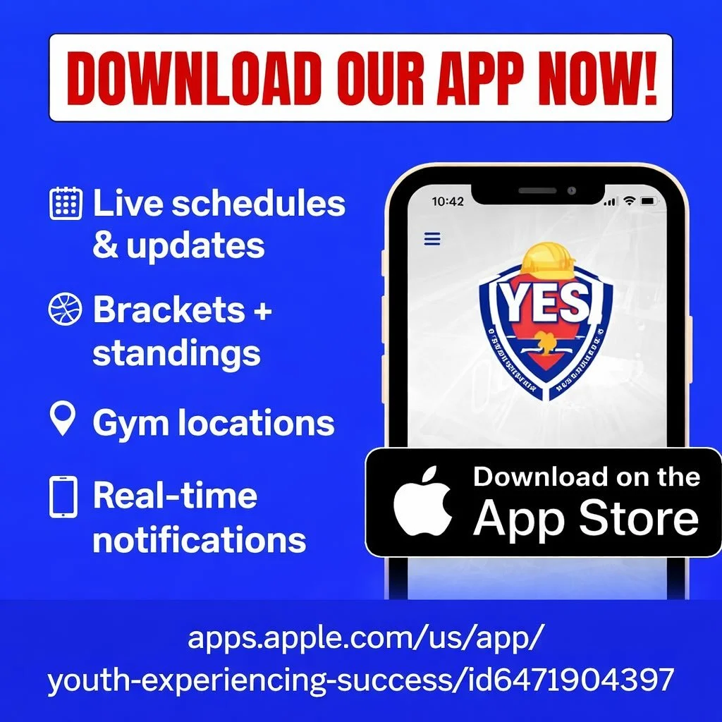 **🚨 STAY CONNECTED ALL WEEKEND 🚨**

Don&rsquo;t miss a second of the action!
Download the **Y.E.S. App** and have everything you need right at your fingertips 📲

🏀 Live schedules &amp; game updates
📊 Brackets + standings
📍 Gym locations
🔔 Real