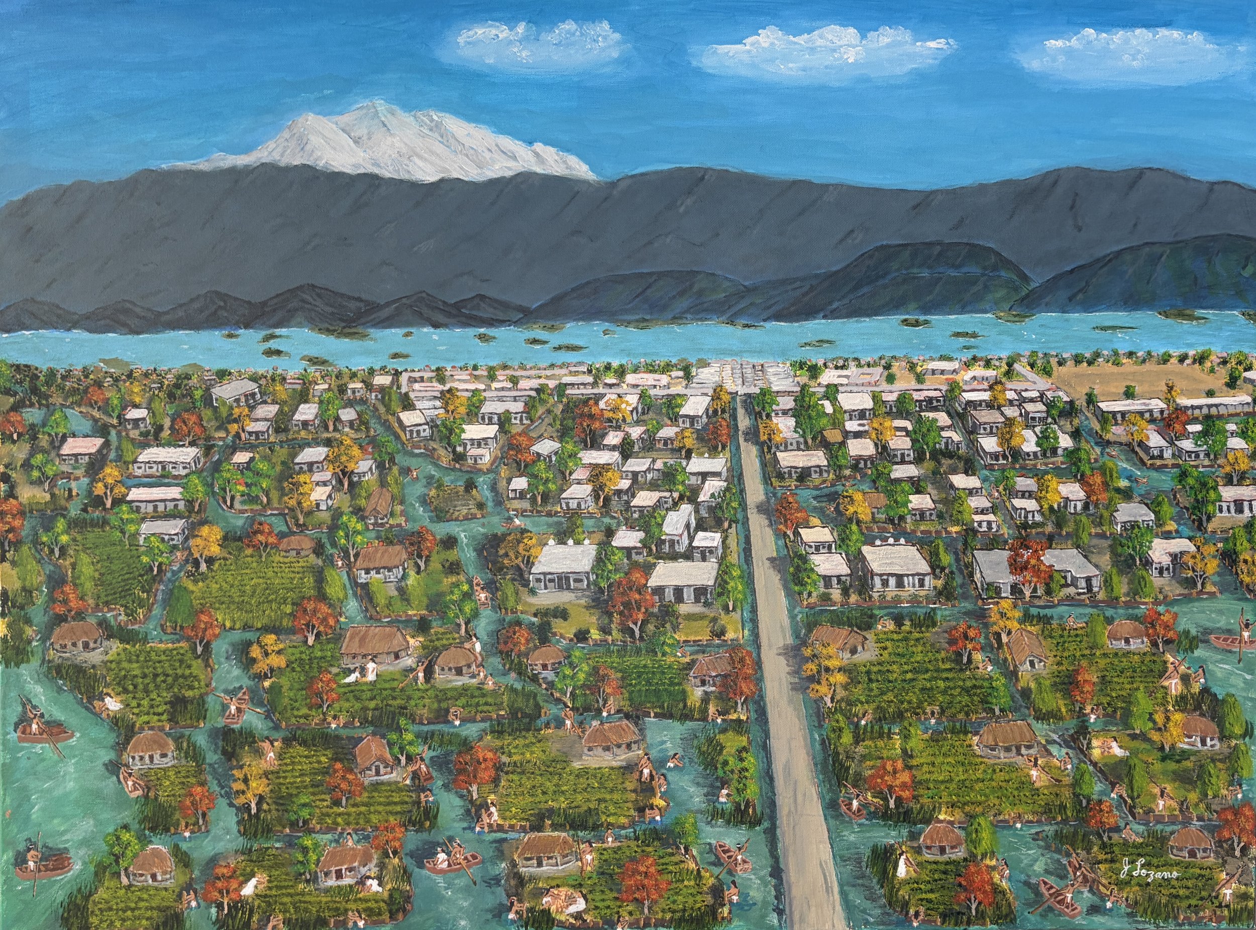 The Floating Foundations of Tenochtitlan: 
The Mexica shape their new home by crafting chinampas, transforming water into arable land.
This marks the beginning of Tenochtitlan’s growth into a thriving capital.