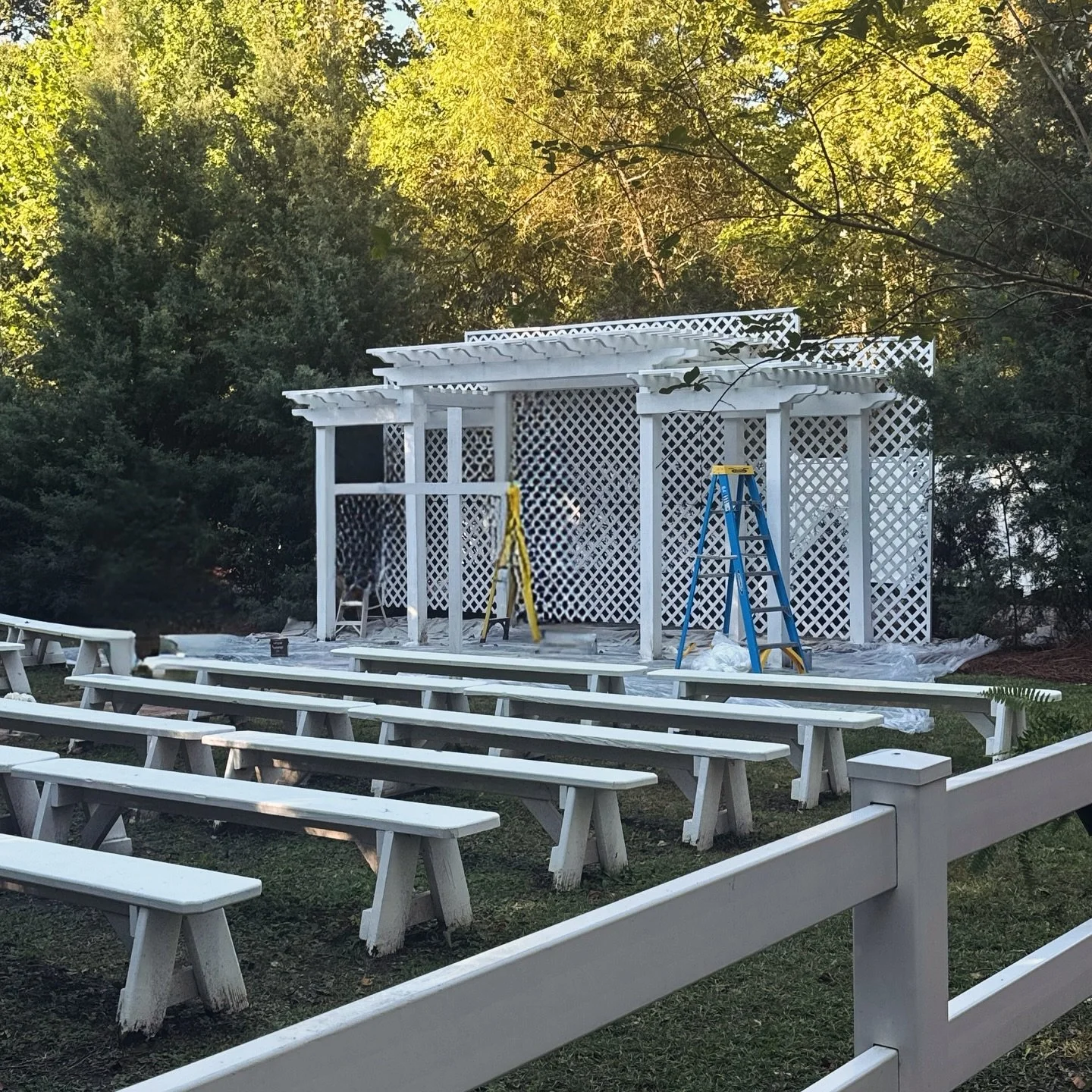 ✨ Something new is in the works ✨
We&rsquo;re adding fresh lattice trellis to our ceremony pergola to create a more private and dreamy backdrop for your vows. The ladders are still out, but we&rsquo;re already imagining all the ways couples can make 