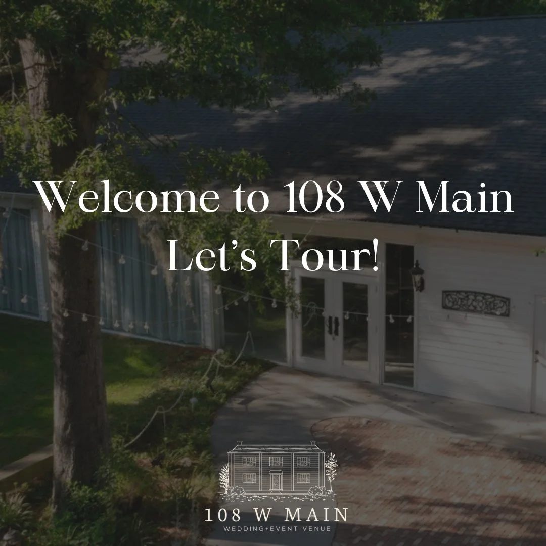 ✨ Monday Reminder ✨

Thinking about hosting your wedding or next celebration at 108 W Main? This is your sign to stop scrolling and come see the space in person.

Our tours let you walk the ceremony garden, explore the pavilion, and feel the char