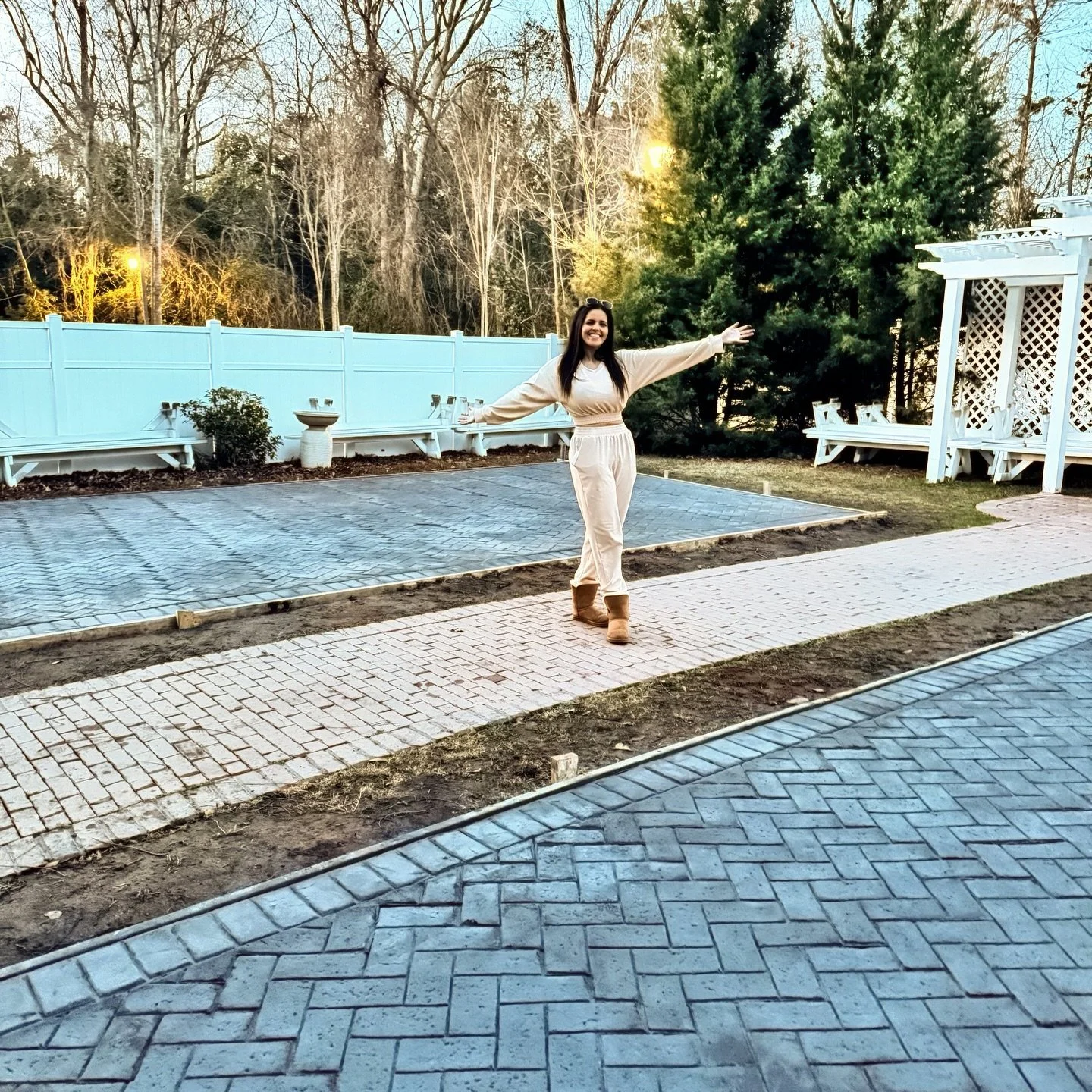 It&rsquo;s happening and we are way too excited.

Our stamped concrete bench pads are officially in and our ceremony garden at 108 W Main is looking so good already. The clean lines and symmetry just make the whole space feel elevated.

Next step, we